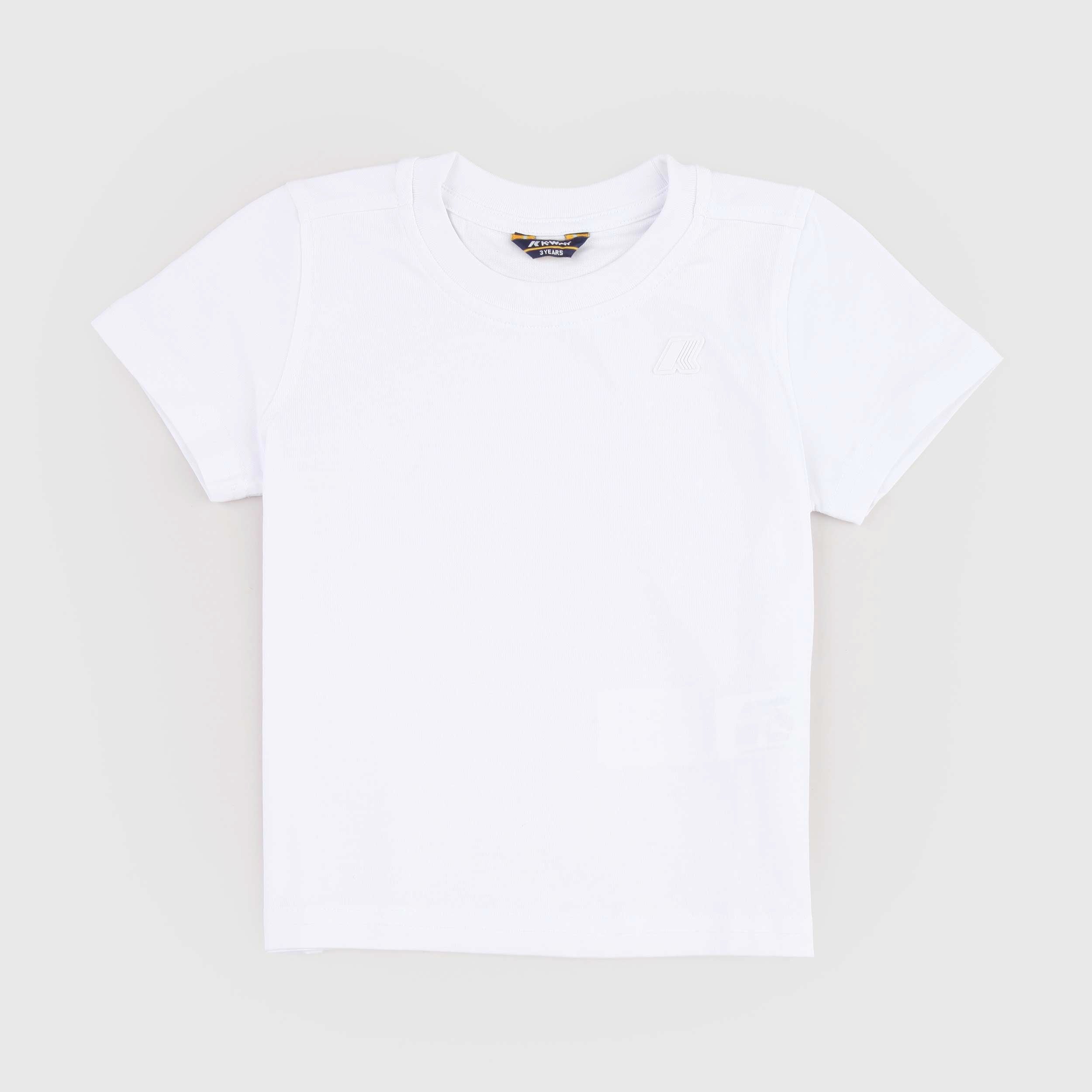 Odom White T-shirt with Rubberized K-WAY Signature Tag