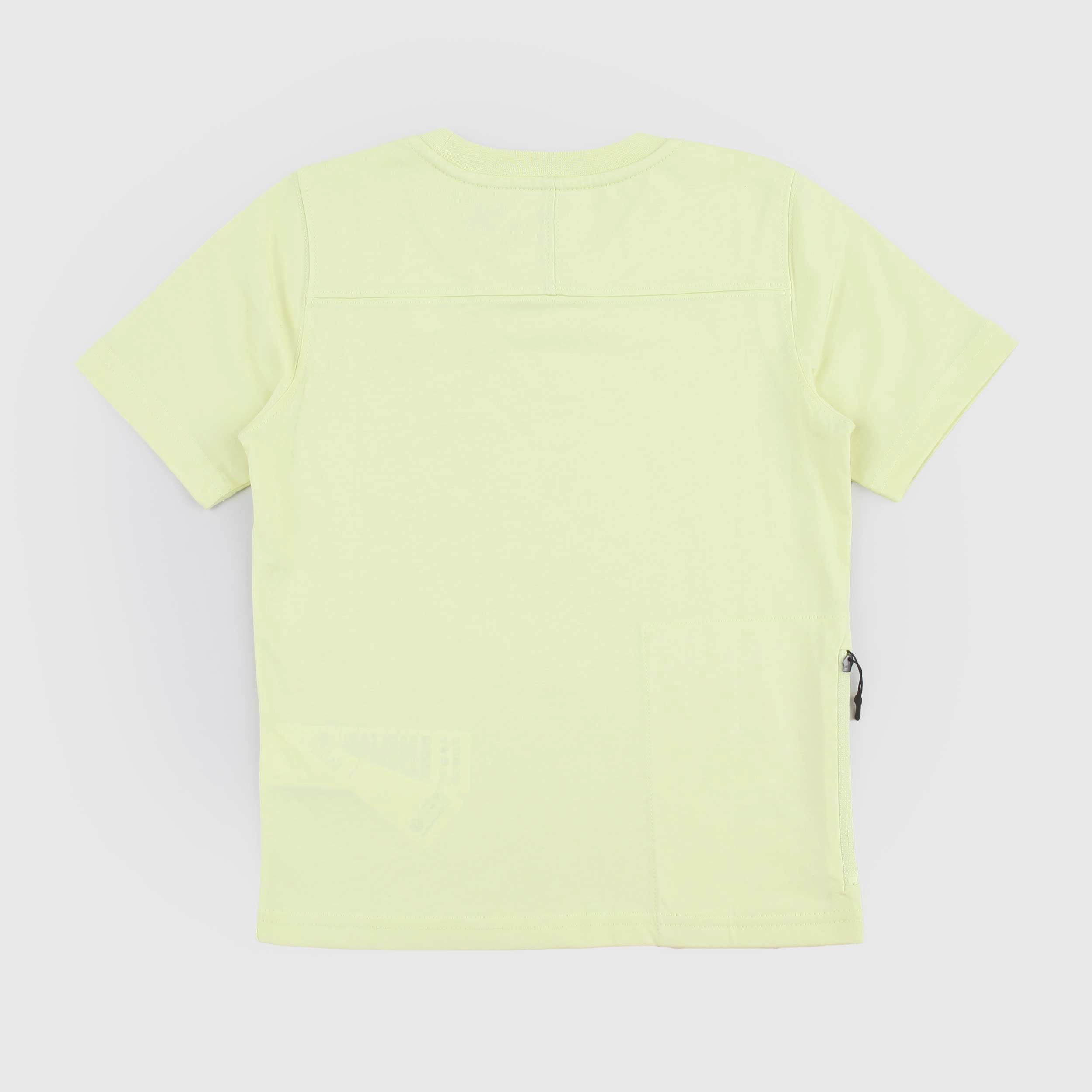 T-shirt Gialla Fluo con Logo Gommato Firmata K-WAY