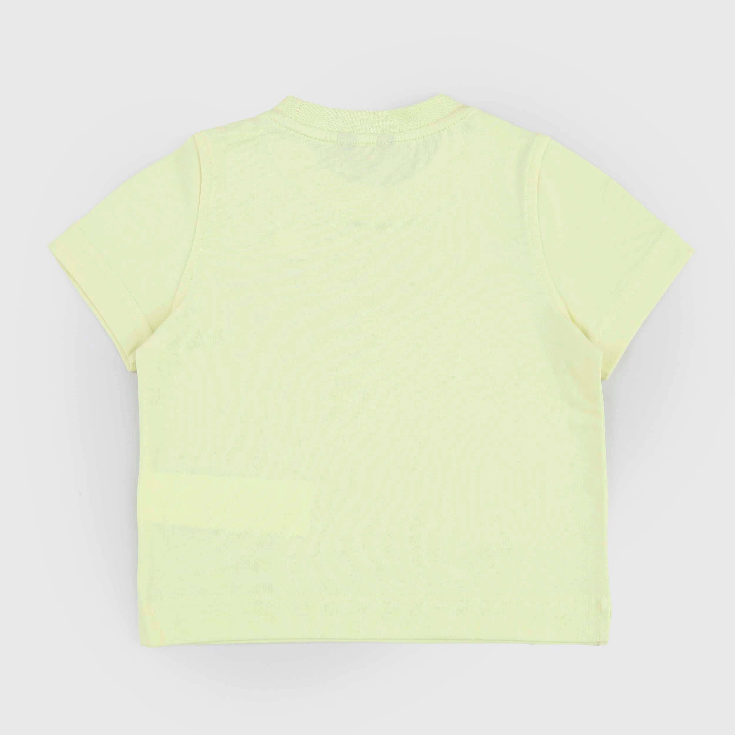 T-shirt Gialla con Stemma Gommato Firmata K-WAY