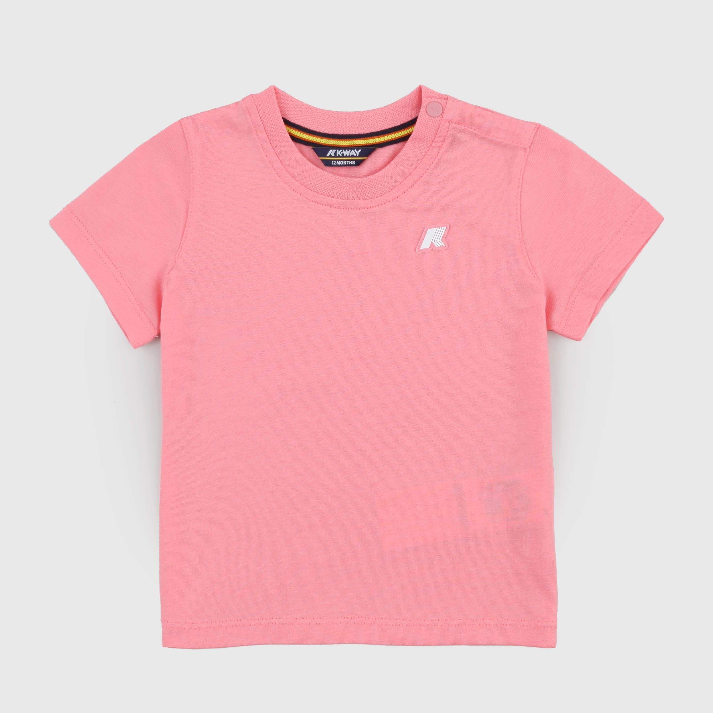 T-shirt Rosa con Apertura sulle Spalle Firmata K-WAY