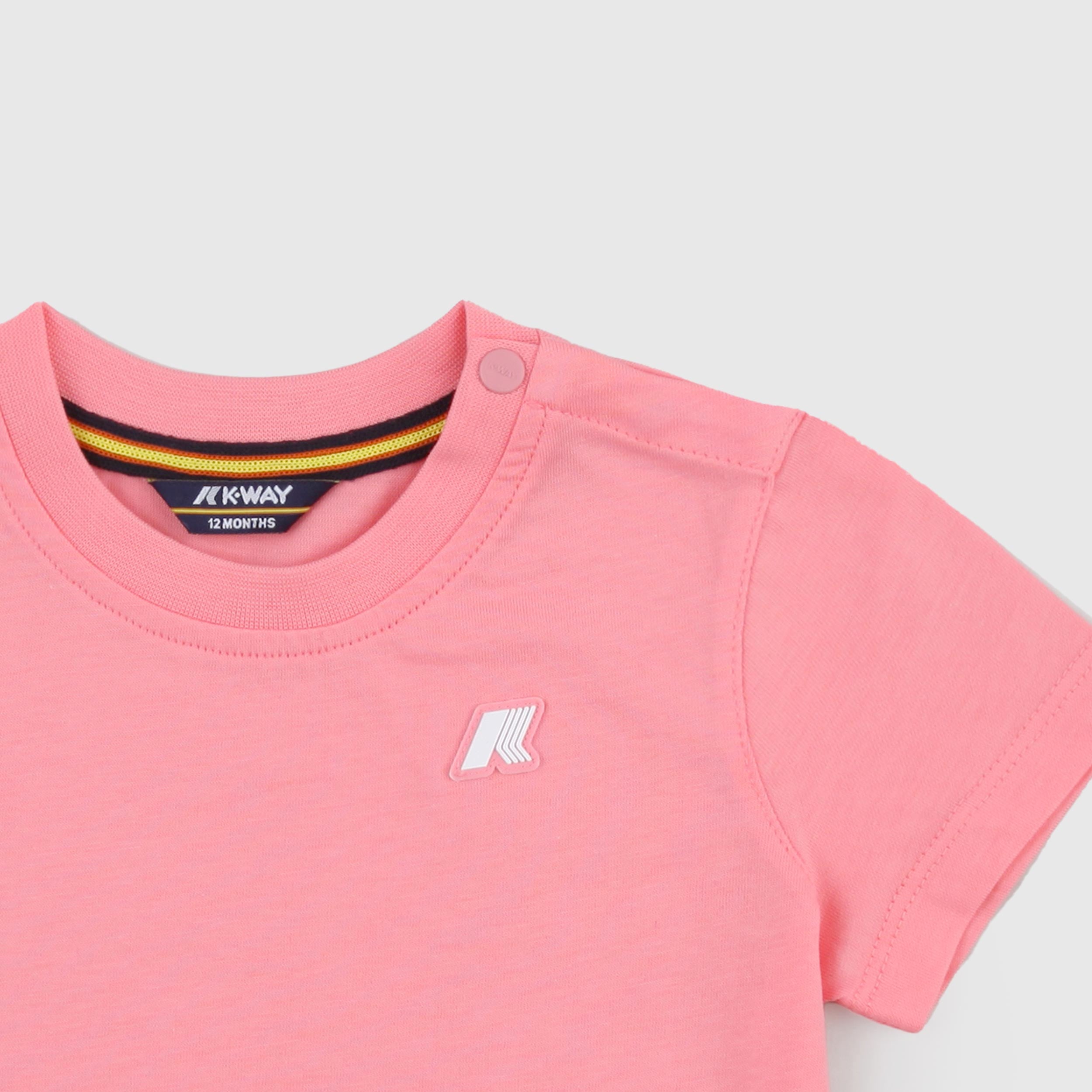 Pink T-shirt with Open Shoulders by K-WAY