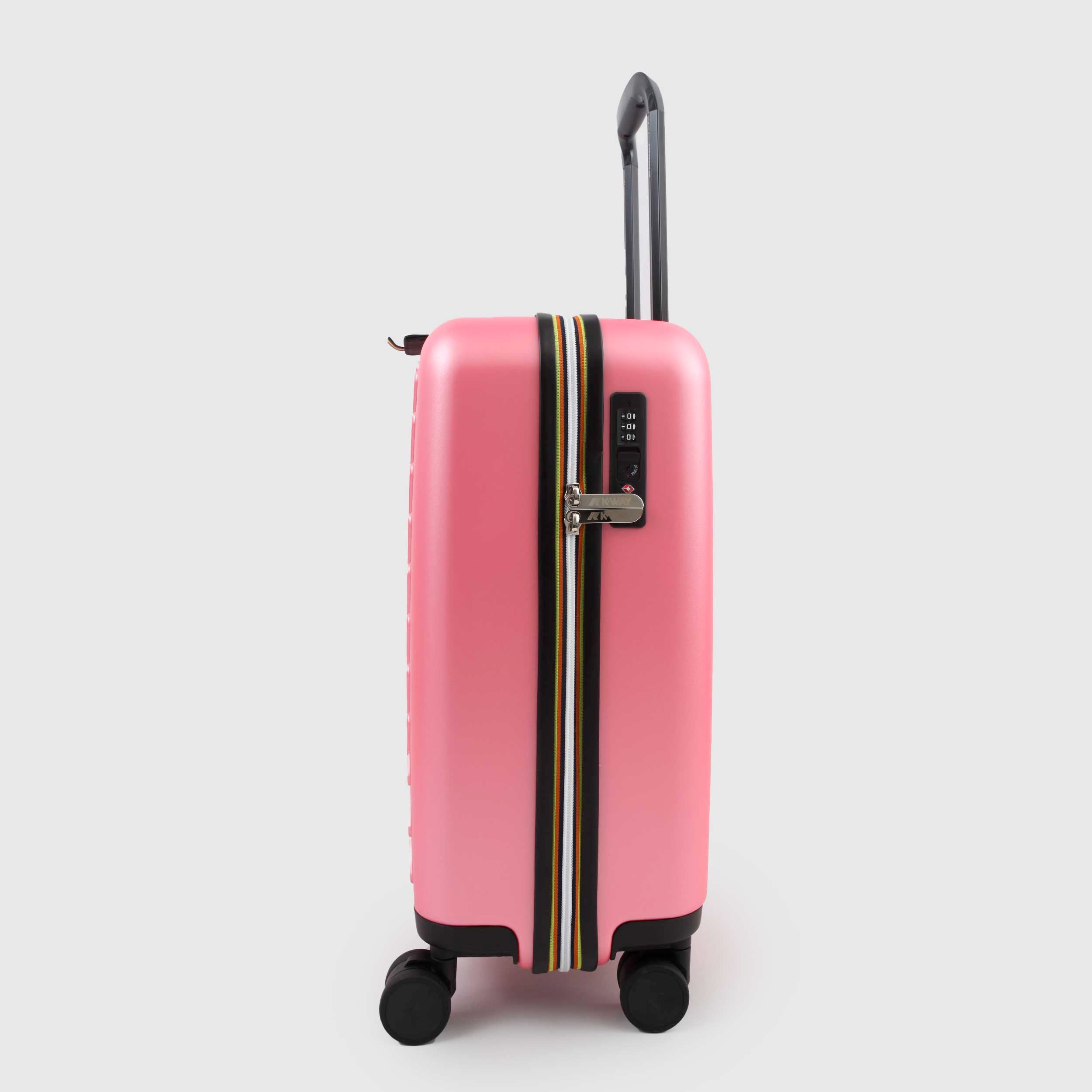 Valigia Trolley Eudoxie Logo Rosa Firmata K-WAY