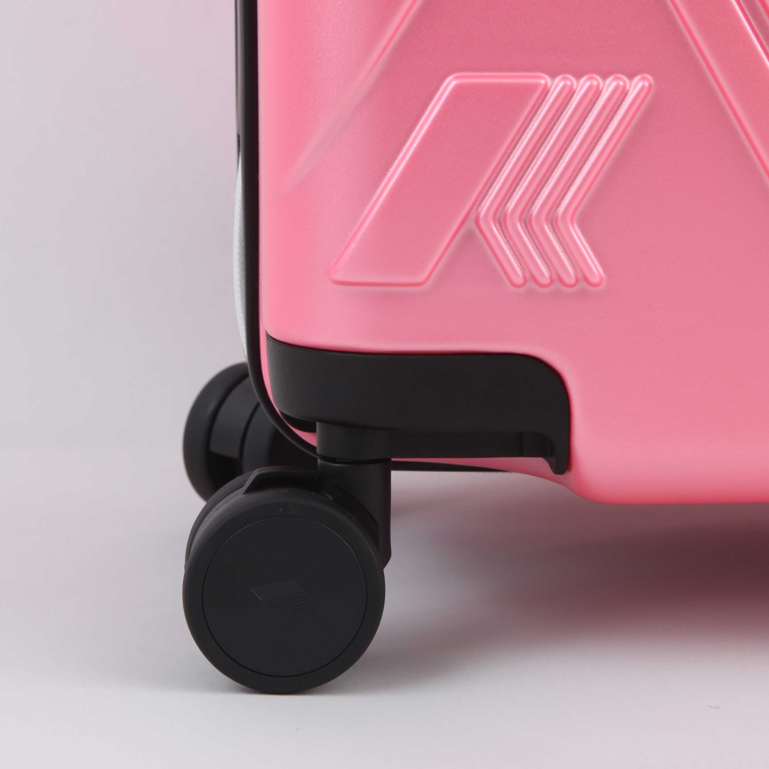 Valigia Trolley Eudoxie Logo Rosa Firmata K-WAY