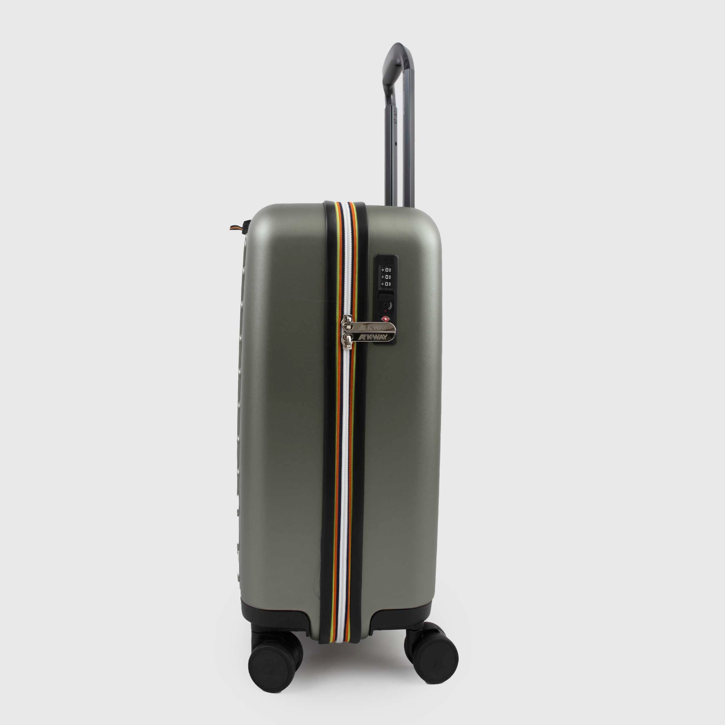 Valigia Trolley Verde Eudoxie Logo Firmata K-WAY