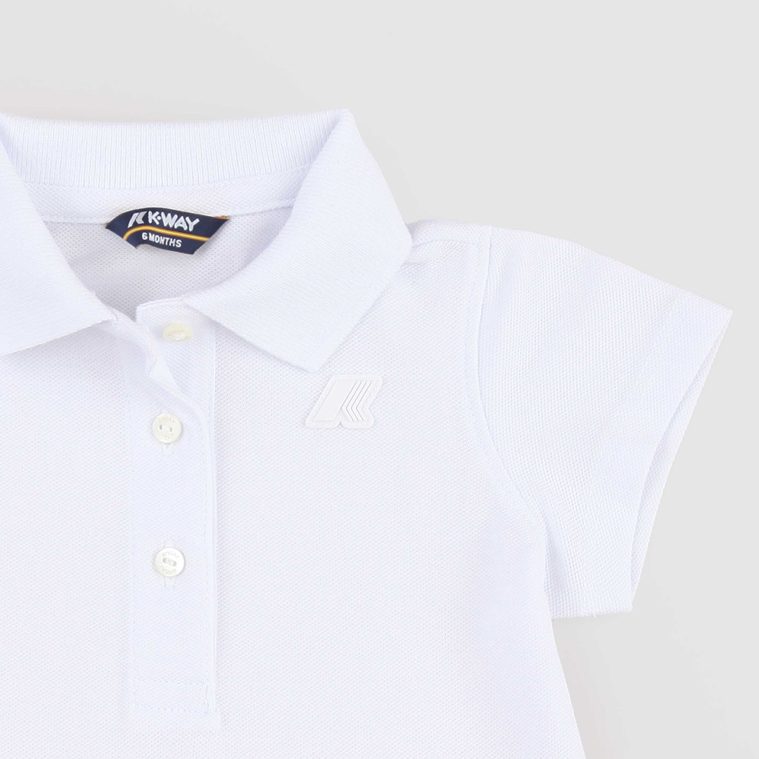 Abito Bianco E Dollie Modello a Polo Firmato K-WAY