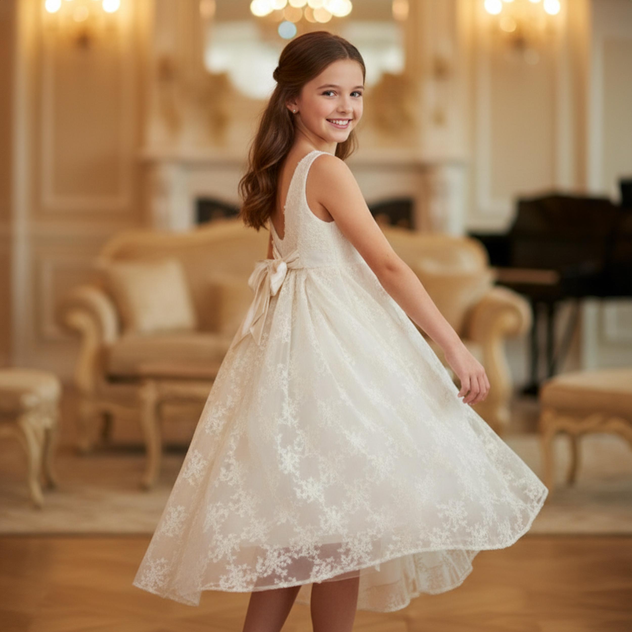 Abito Beige Smanicato con Fiocco Firmato LA STUPENDERIA