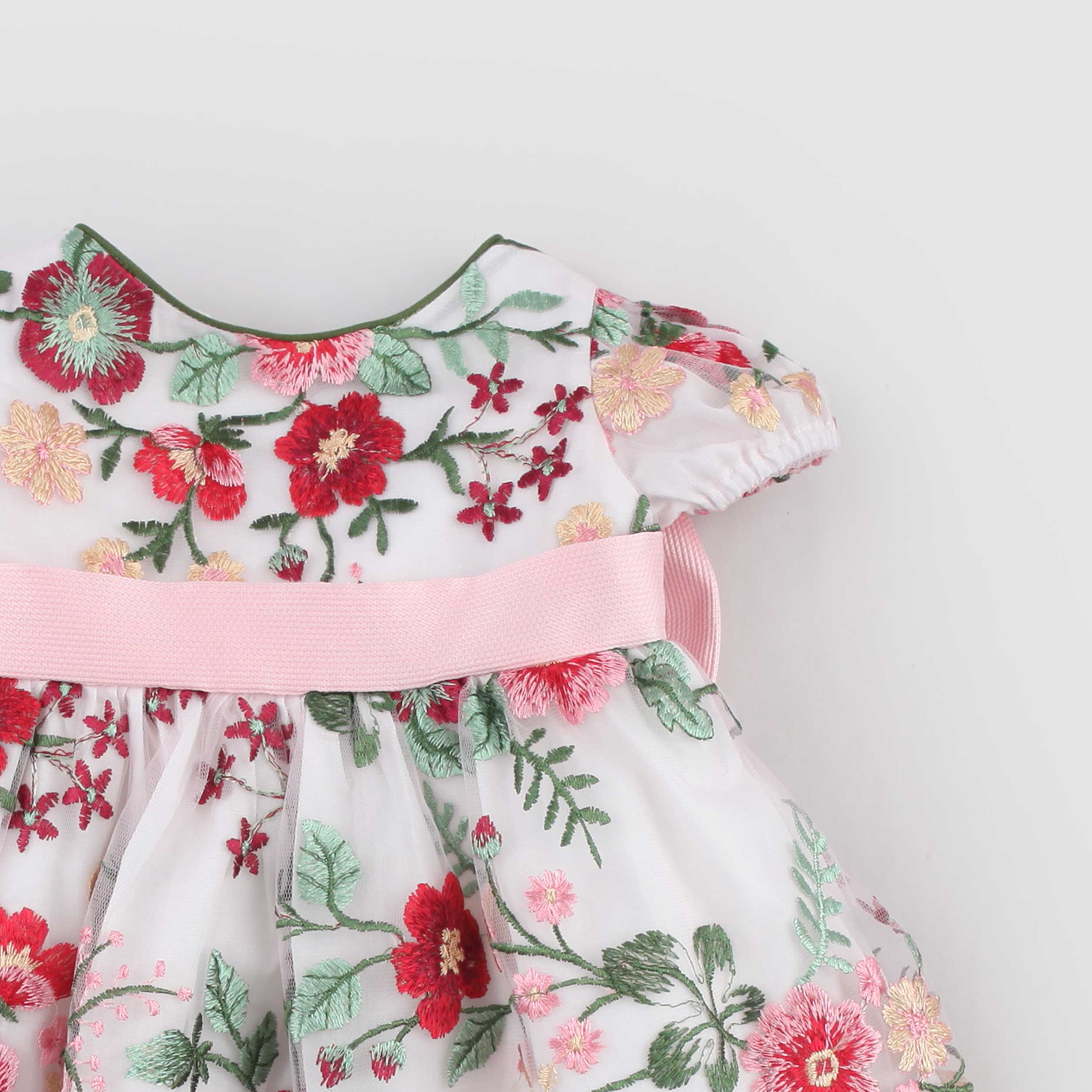 Patterned Dress with Belt and Bow by LA STUPENDERIA