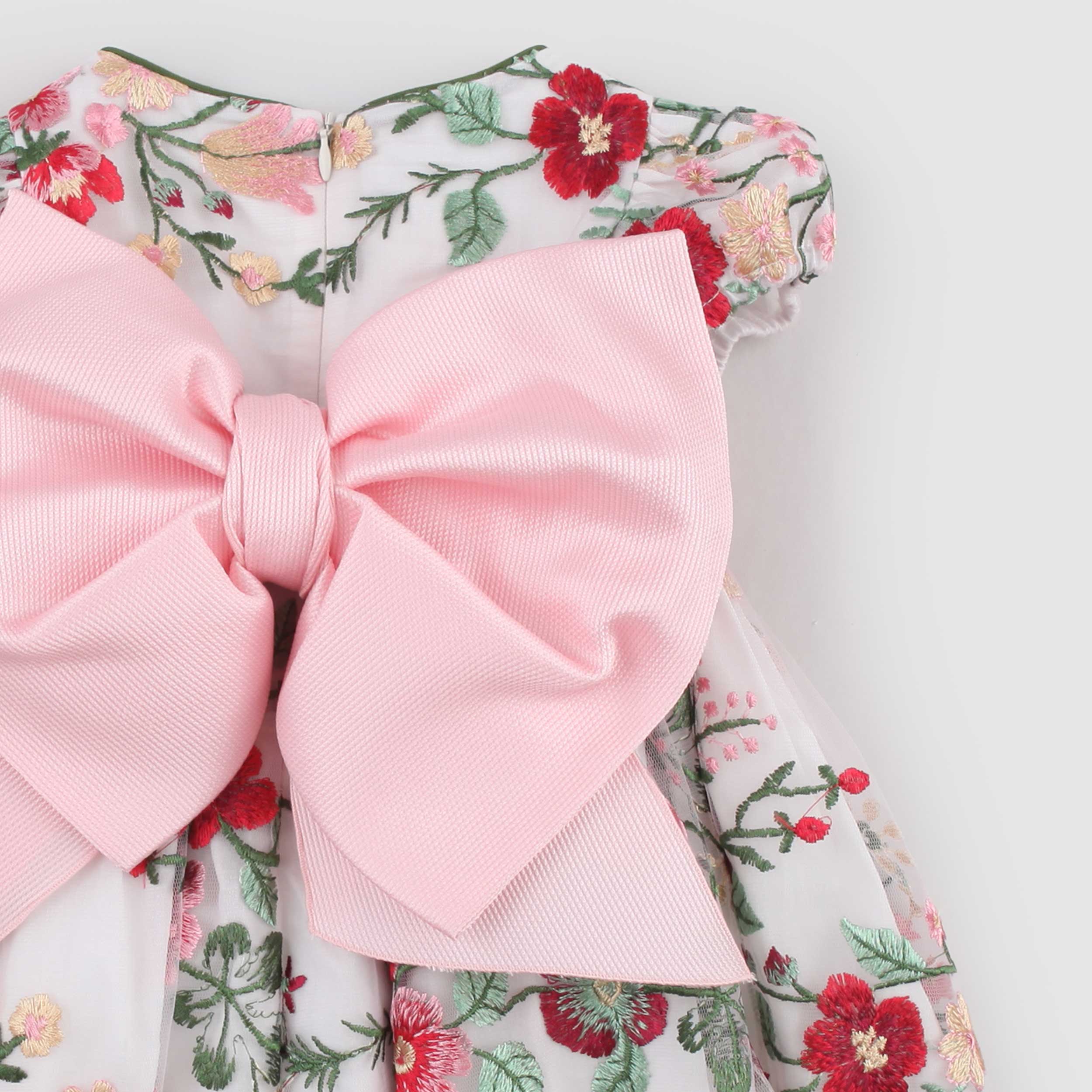 Patterned Dress with Belt and Bow by LA STUPENDERIA