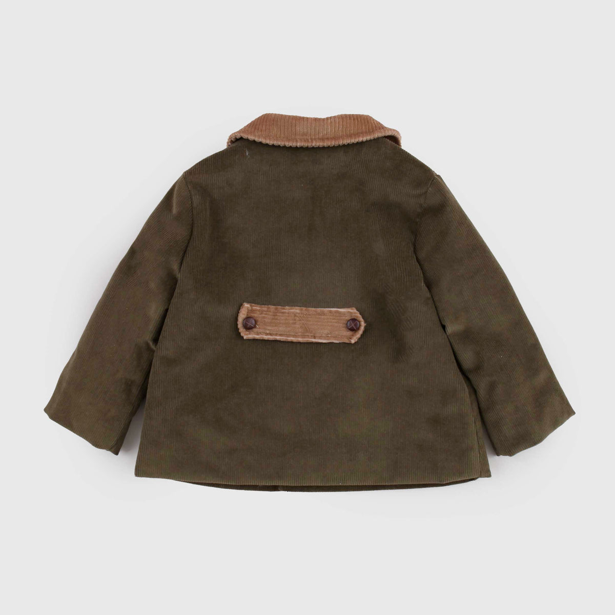 Cappottino Verde con Colletto a Revers per Neonata LA STUPENDERIA