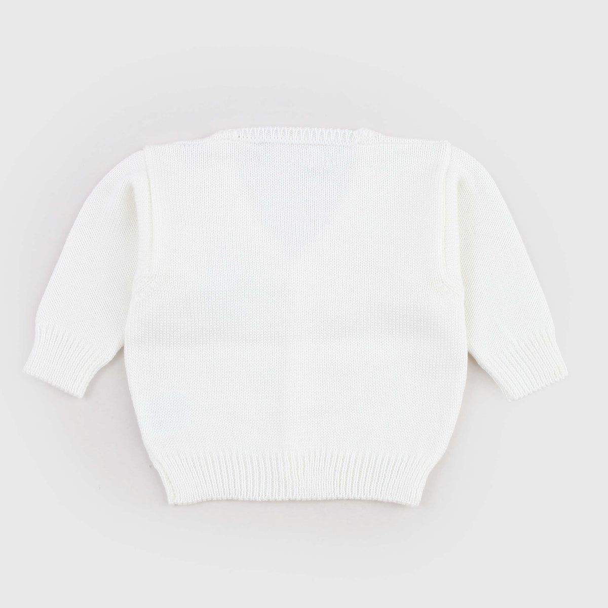 Cardigan Bianco con Taschino per Neonato LA STUPENDERIA