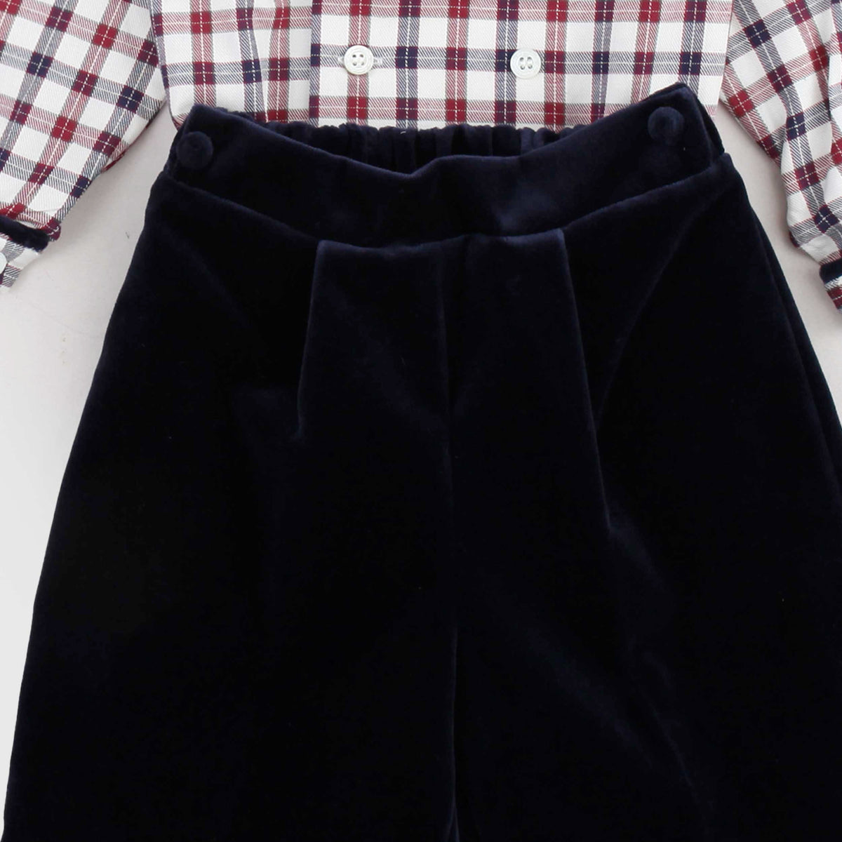 Completo Camicia Tartan e Pantalone per Bambino LA STUPENDERIA