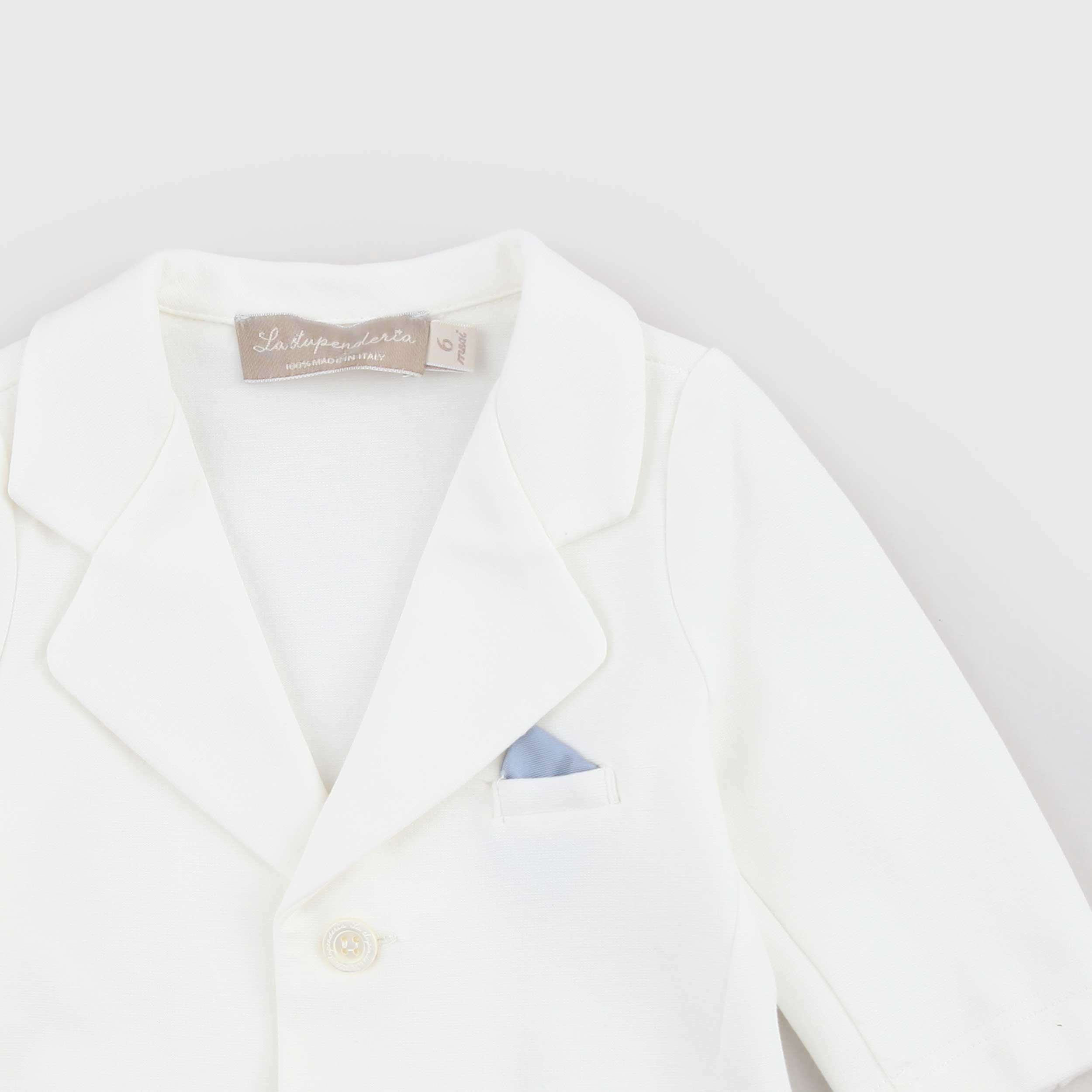 Milk Jacket with Light Blue Pouch Signed LA STUPENDERIA