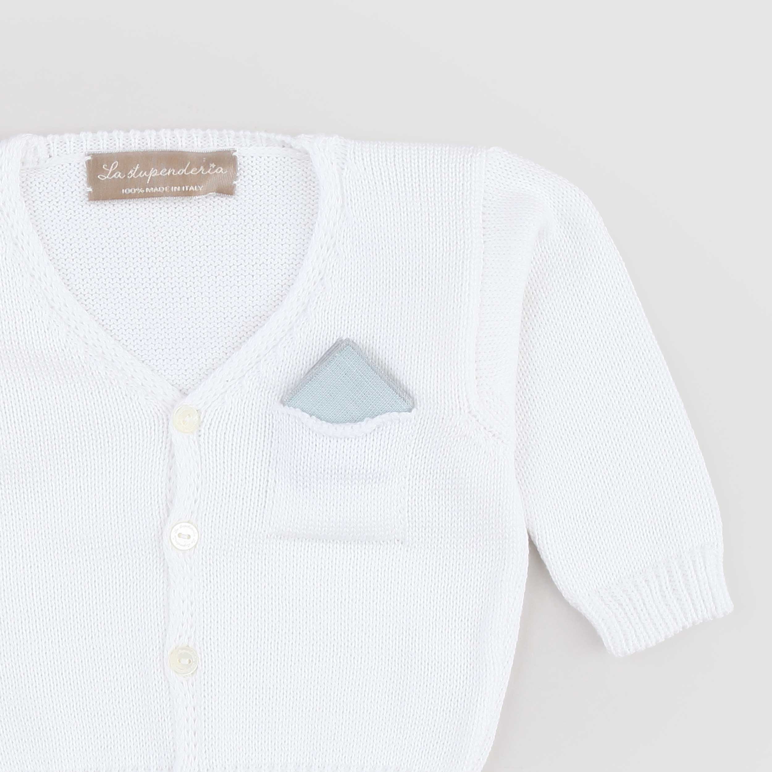 Golfino Bianco con Scollo Firmato LA STUPENDERIA