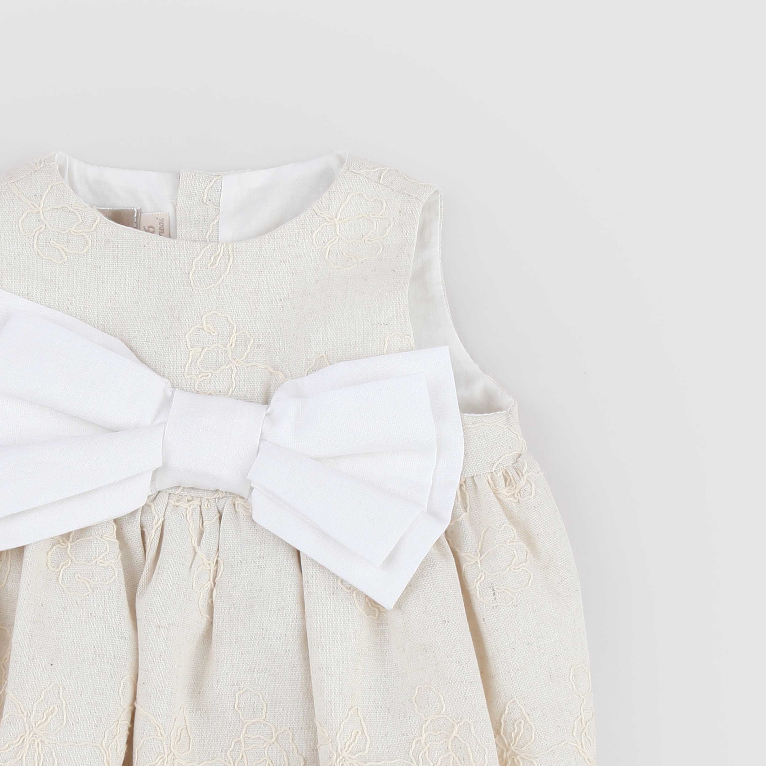 Beige Romper with Signature LA STUPENDERIA Embroidery