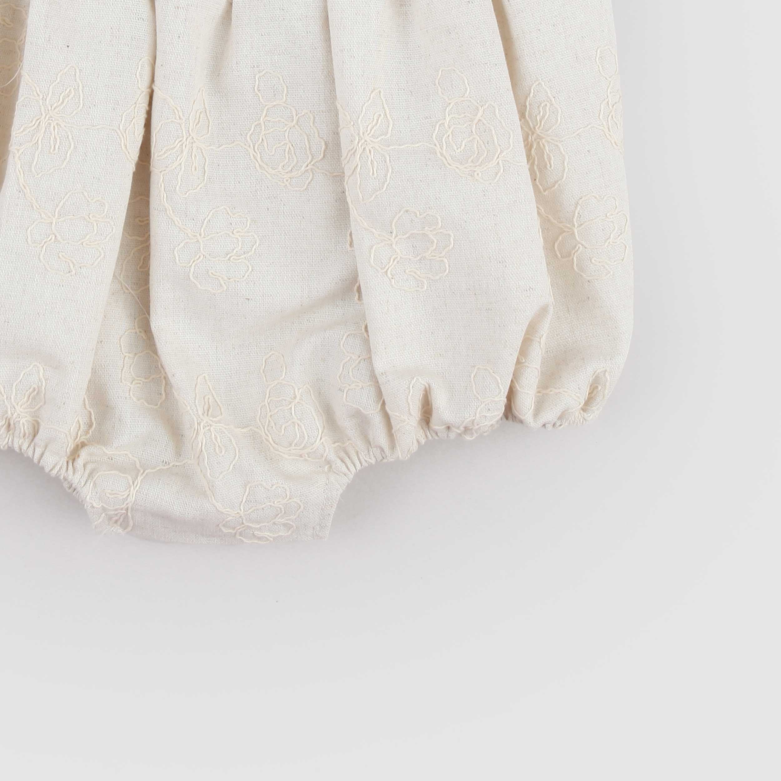 Beige Romper with Signature LA STUPENDERIA Embroidery