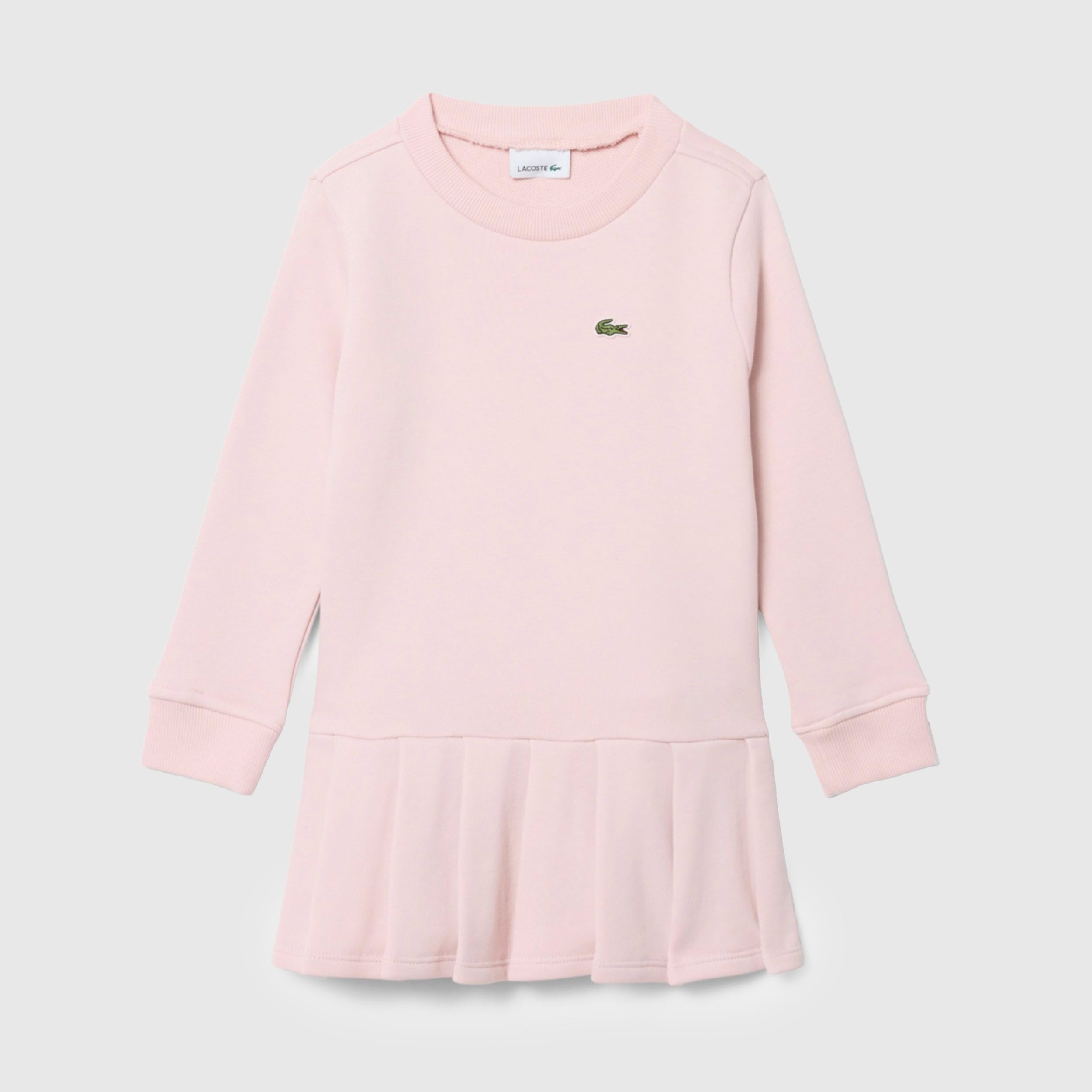 Abito Rosa Manica Lunga per Bambina Firmato LACOSTE