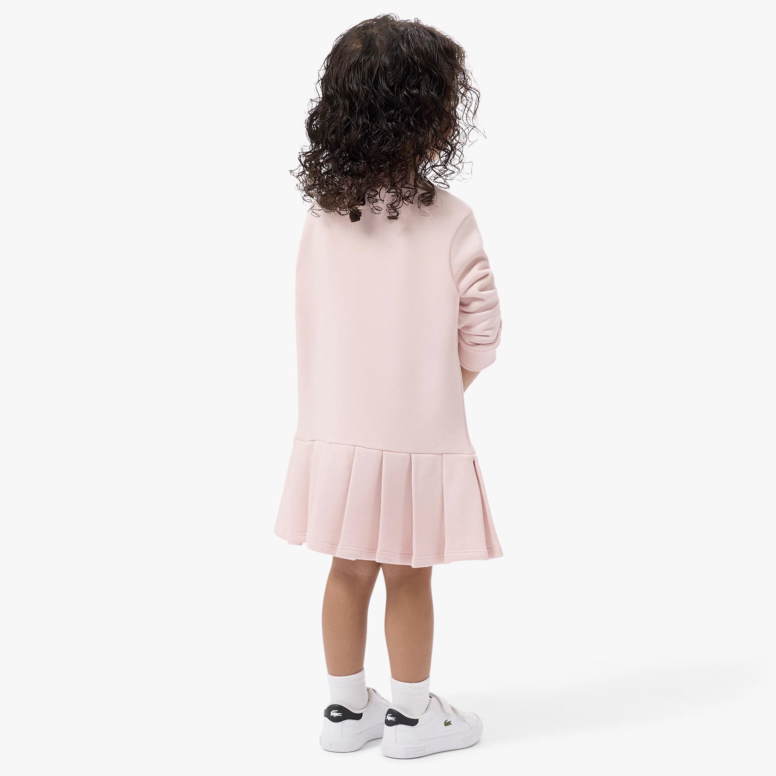 Abito Rosa Manica Lunga per Bambina Firmato LACOSTE