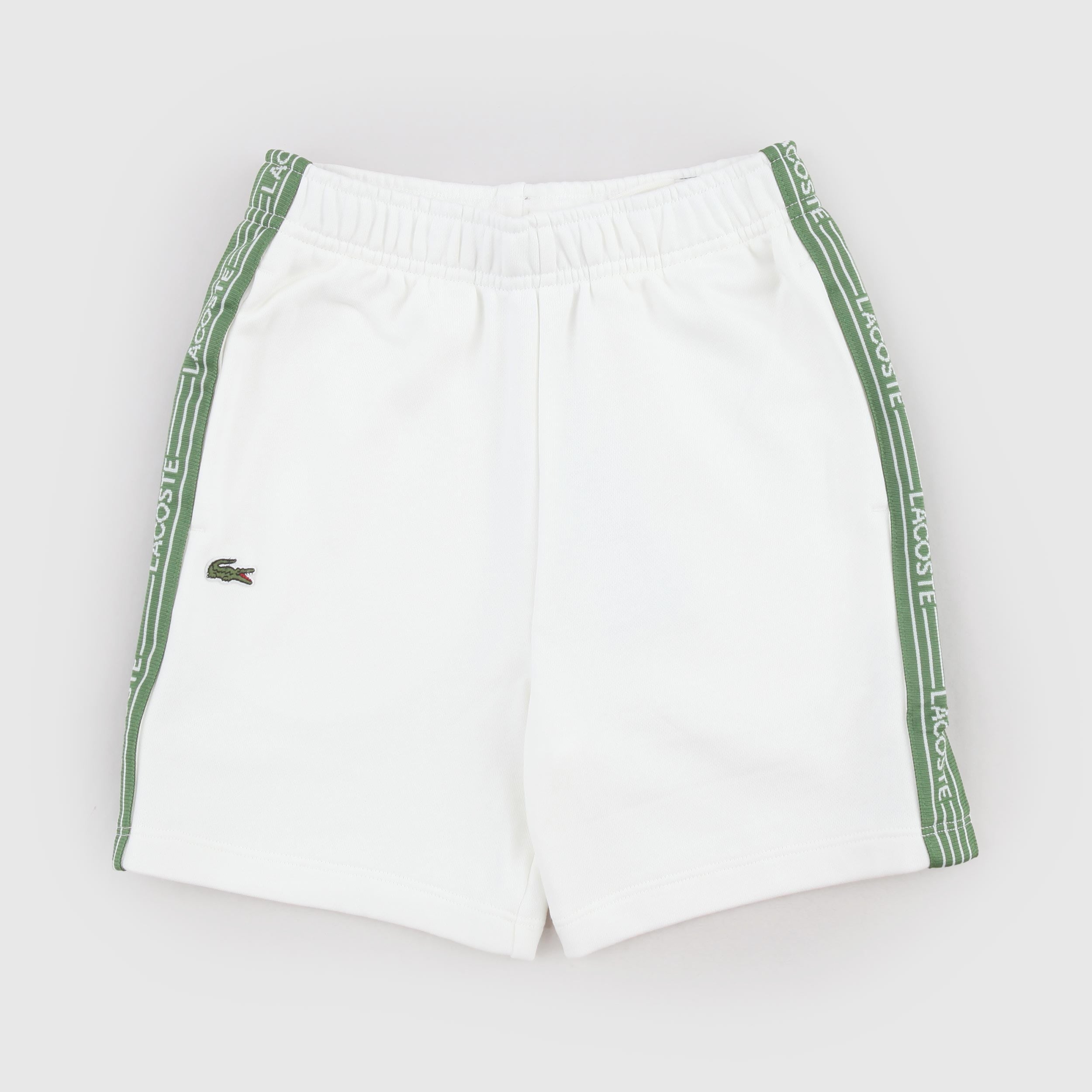Bermuda Bianco da Bambino con Logo Iconico Firmato LACOSTE