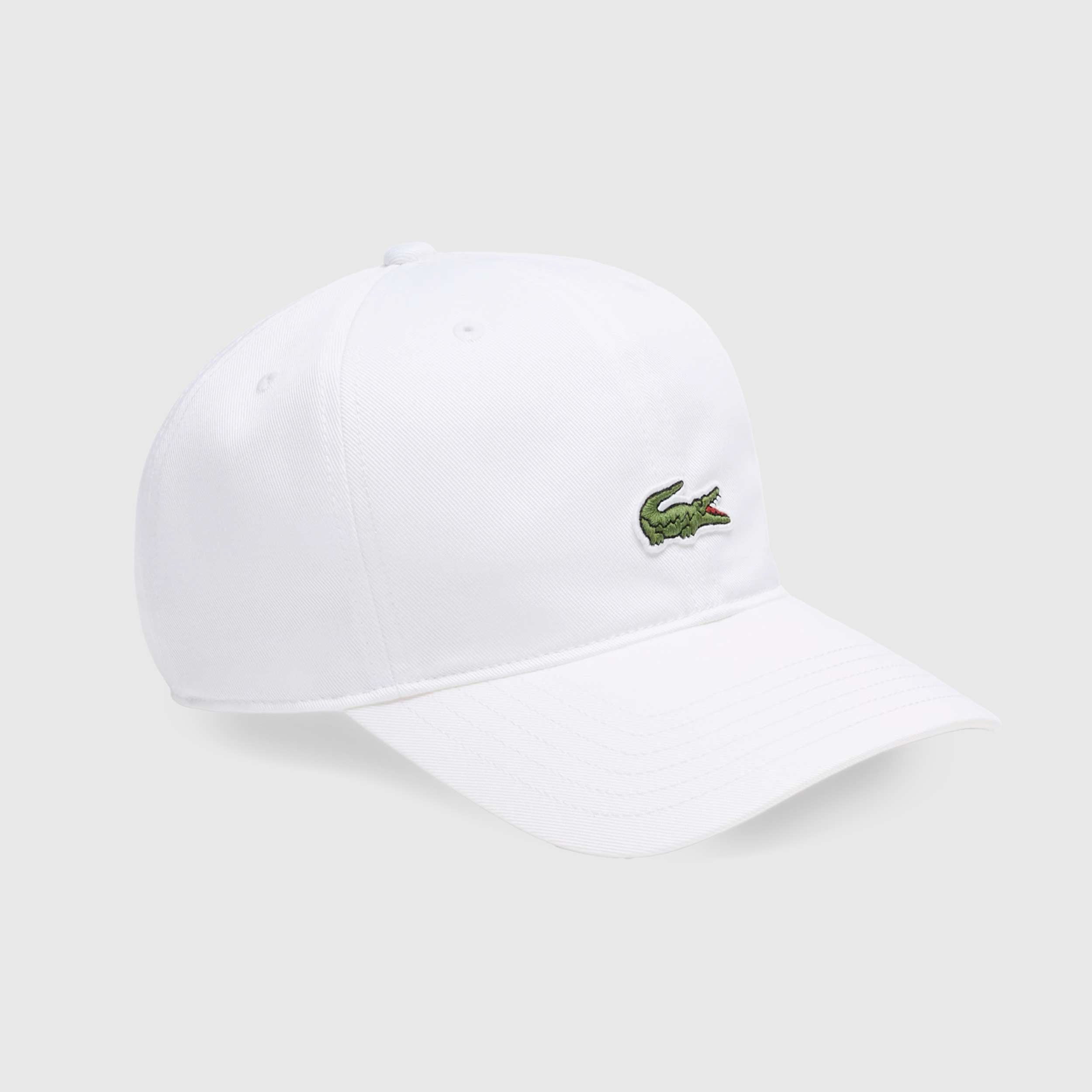 White Cap with Inserts and LACOSTE Signature Logo
