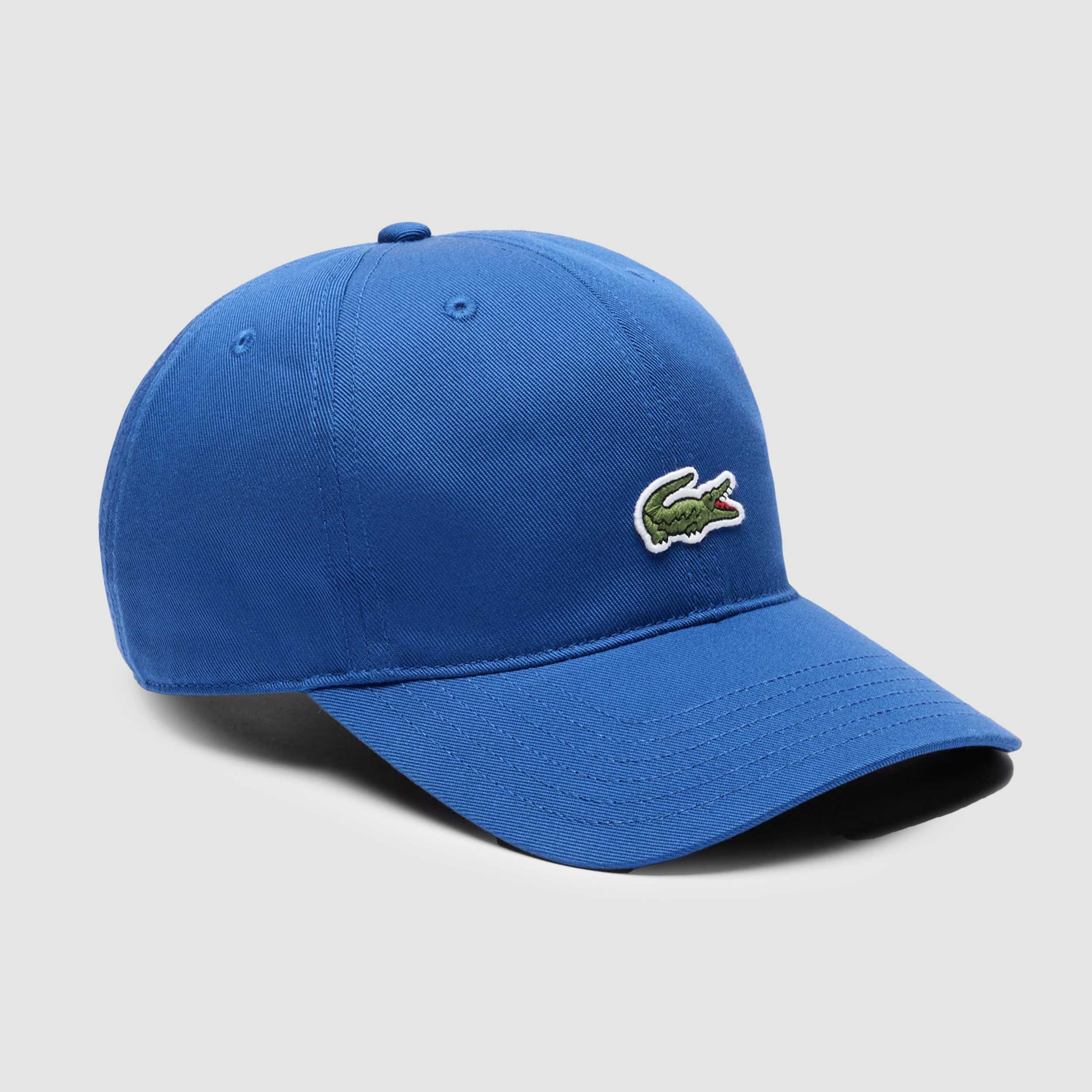 Cappellino Blu in Twill di Cotone Firmato LACOSTE