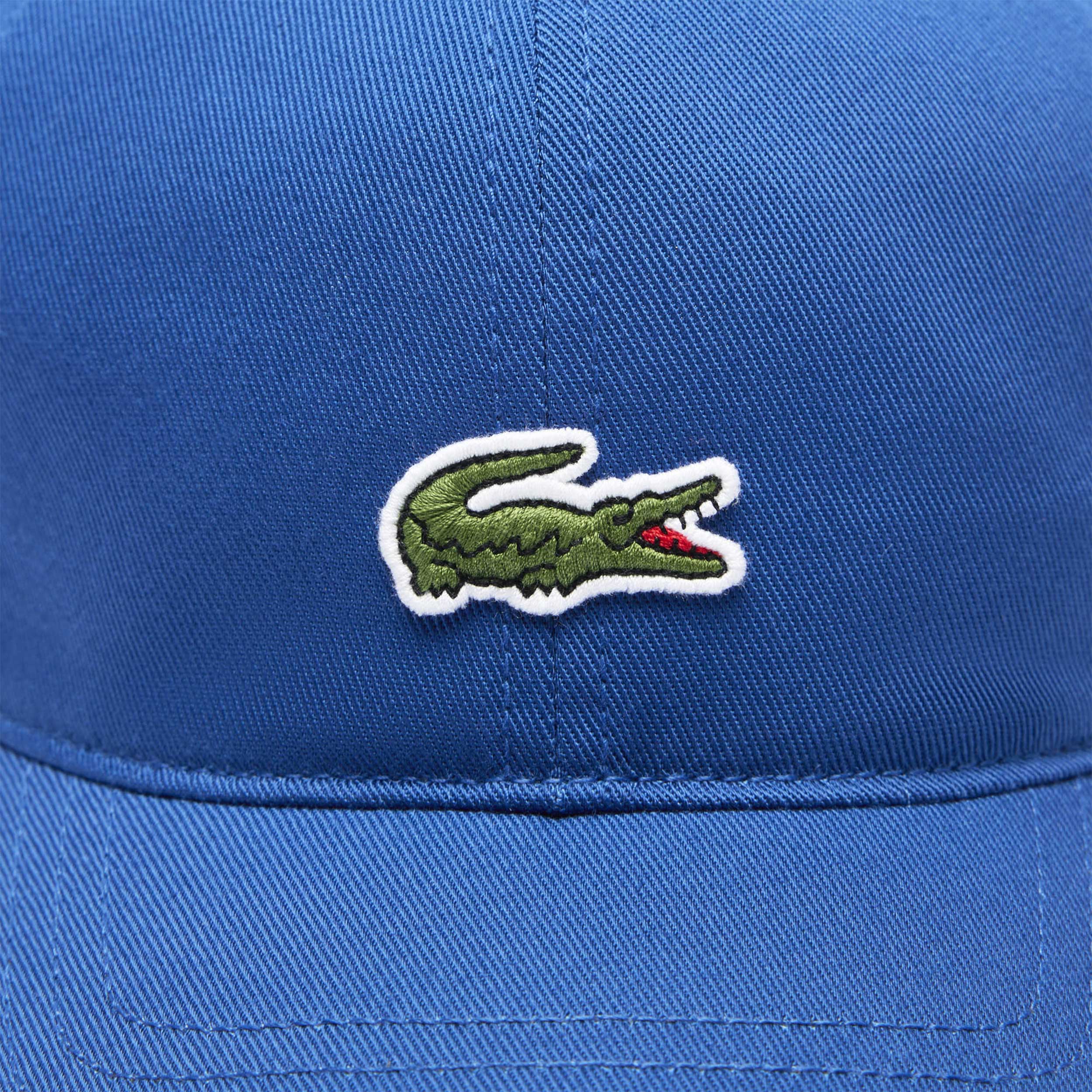 Cappellino Blu in Twill di Cotone Firmato LACOSTE