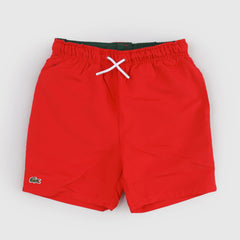 Red Swimsuit with Green Label Signed LACOSTE