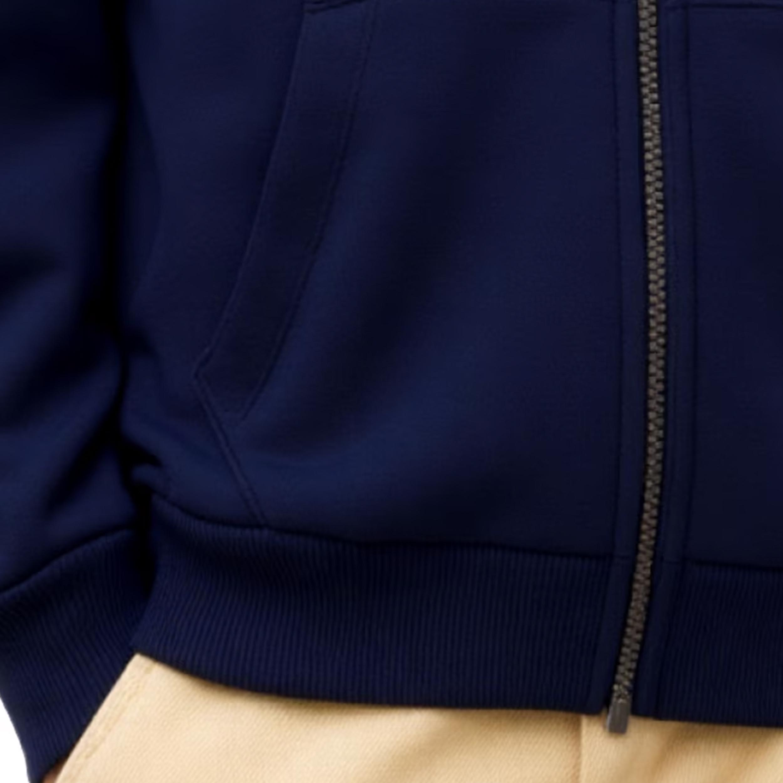 Blue Hooded Sweatshirt for Kids Signed LACOSTE