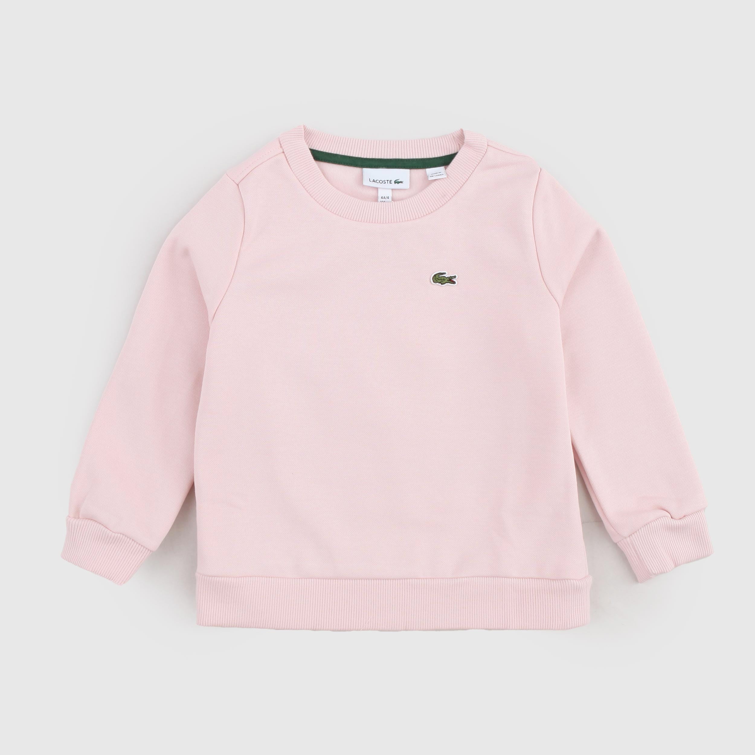 Felpa Rosa con Targhetta Iconica per Bambina by LACOSTE