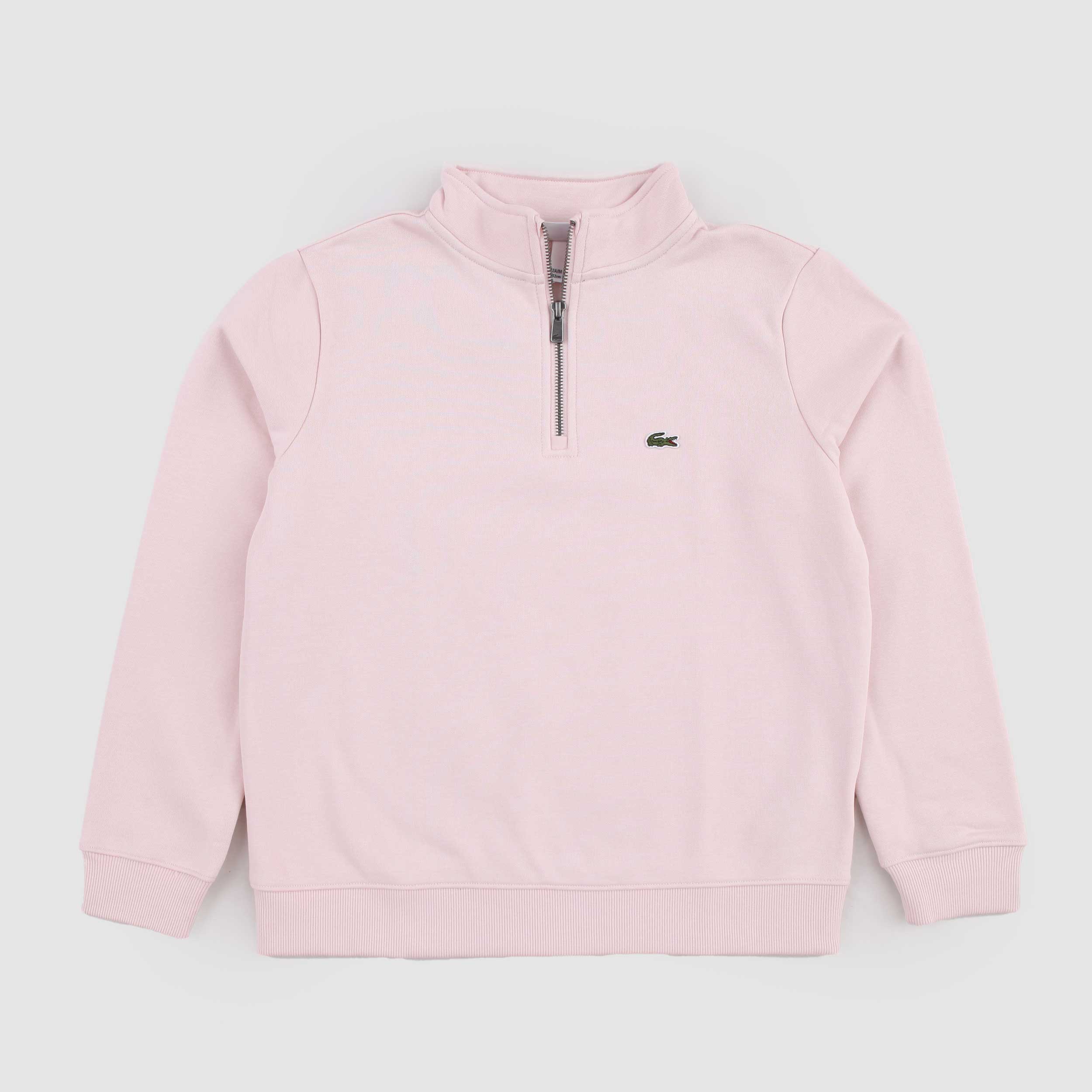 Pink Sweatshirt with Half Zip Opening for Boys by LACOSTE