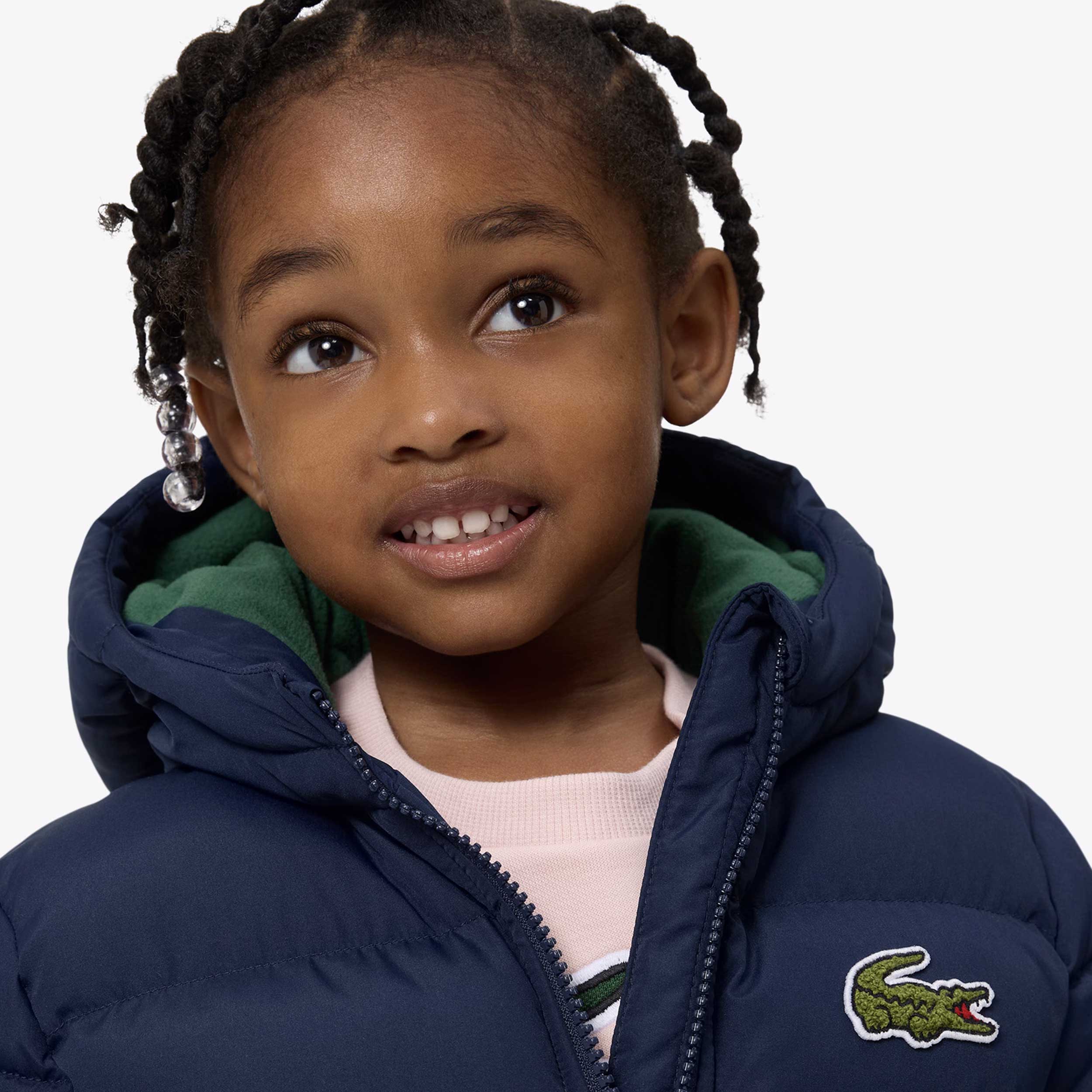 Giubbino Blu con Cappuccio per Bambino Firmato LACOSTE