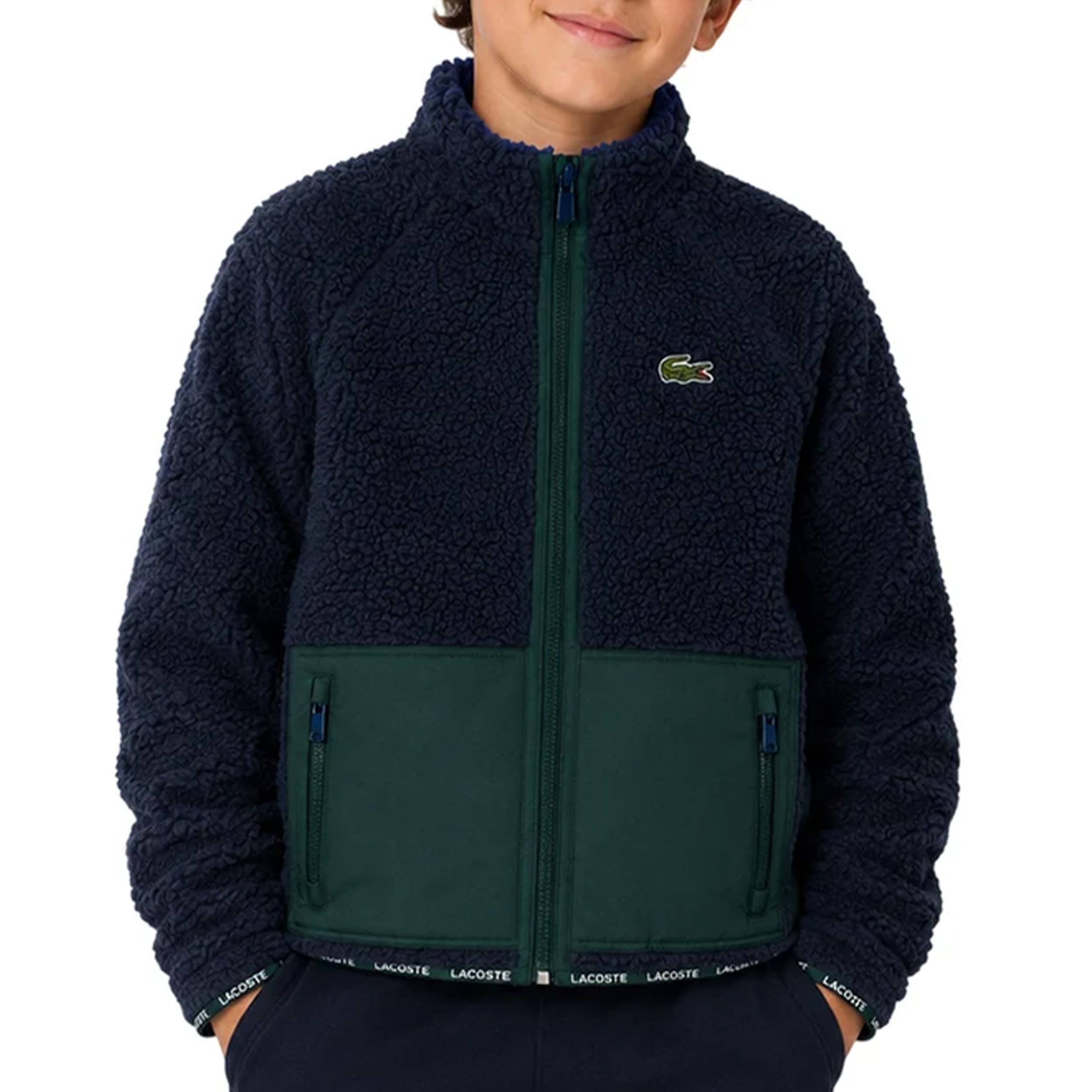 Giacca in Pile Colorblock Per Ragazzi Firmata LACOSTE