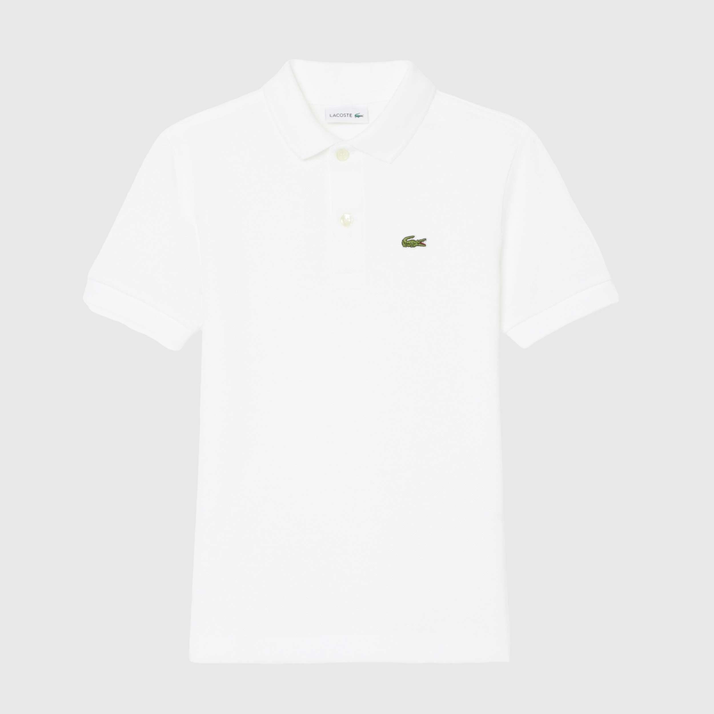 Polo Bianca in Piquet di Cotone Firmata LACOSTE