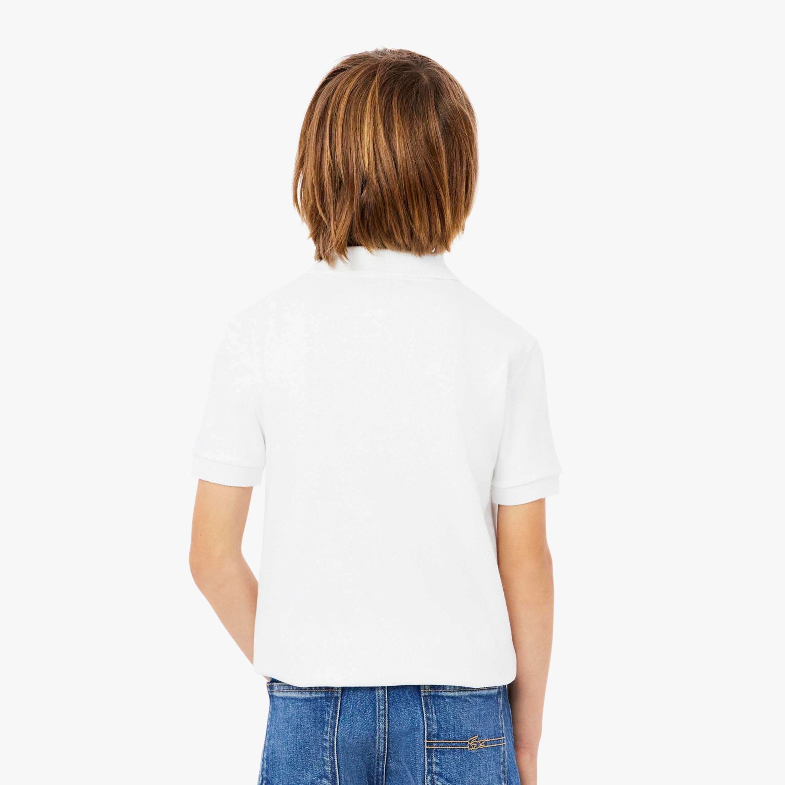 Polo Bianca in Piquet di Cotone Firmata LACOSTE