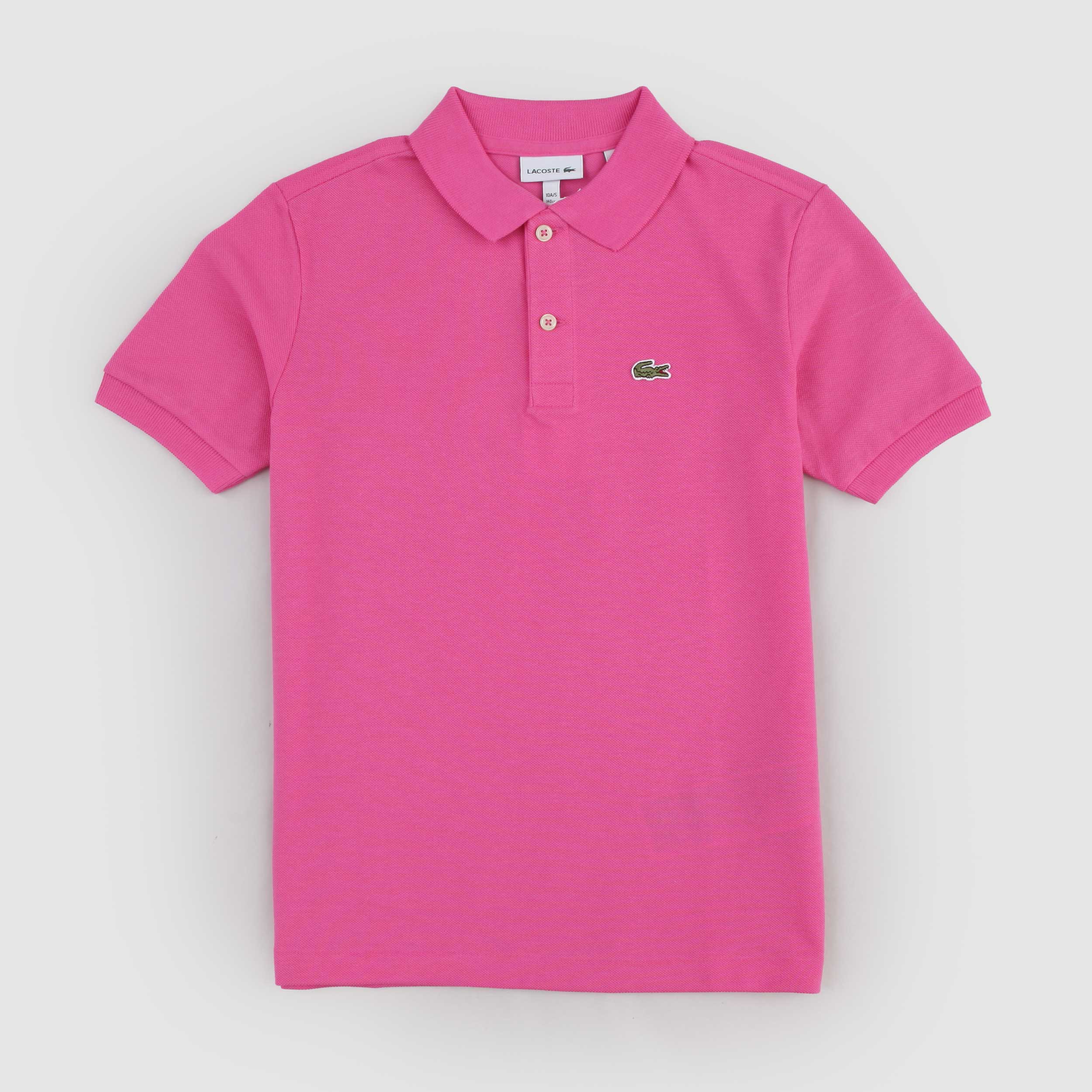Polo Fucsia in Tessuto Oxford Firmata LACOSTE