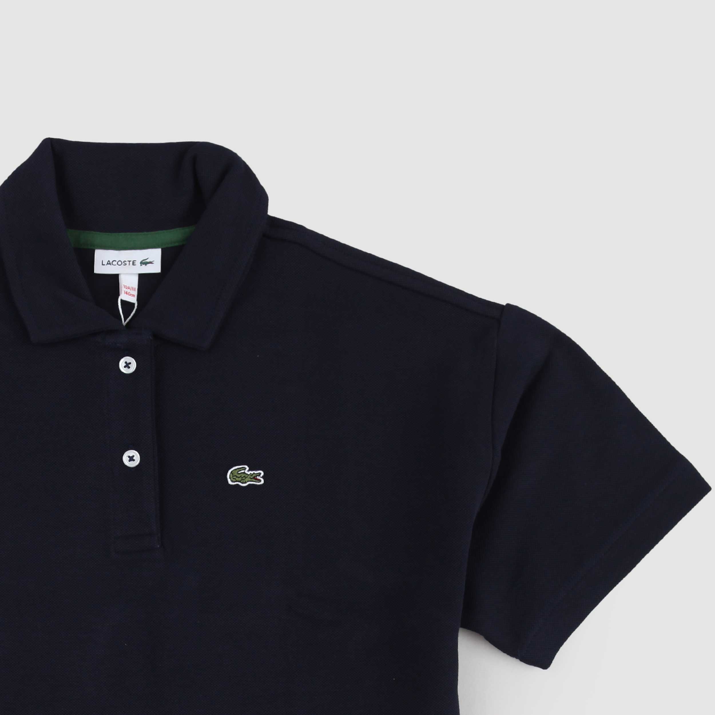 Polo Blu con Bottoni in Madreperla Firmata LACOSTE