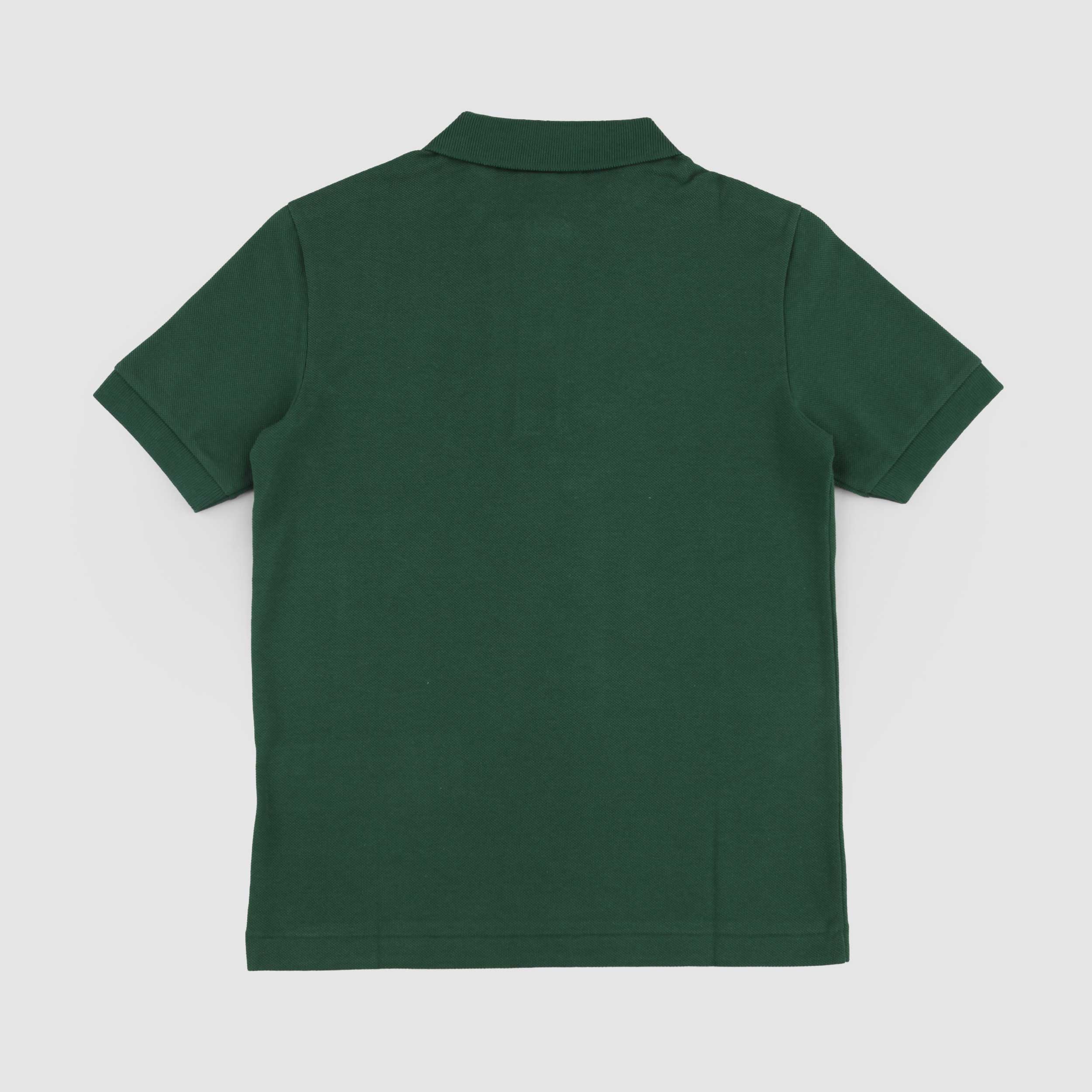 Polo Verde Elasticizzata in Tessuto Oxford Firmata LACOSTE