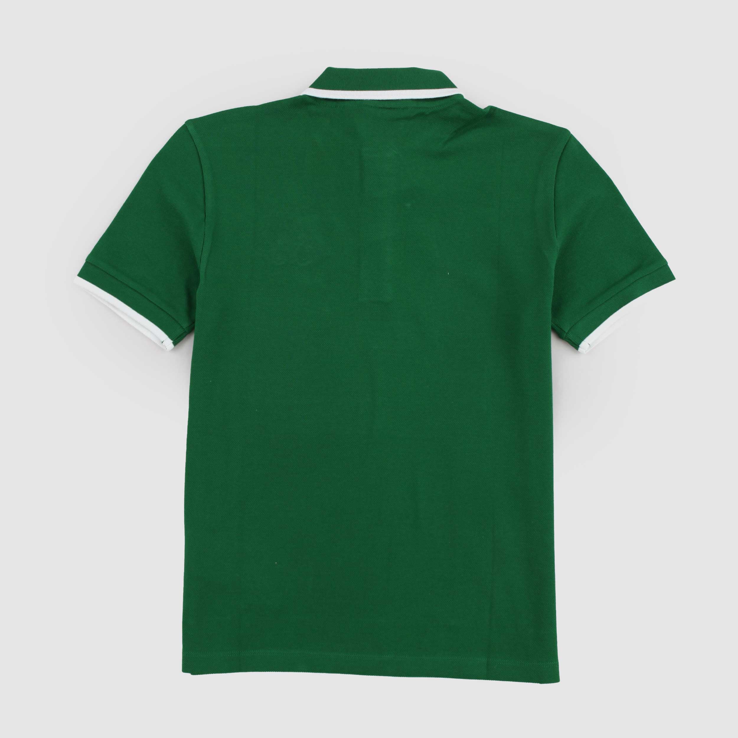 Polo Verde a Mezza Manica in Cotone per Ragazzo by LACOSTE