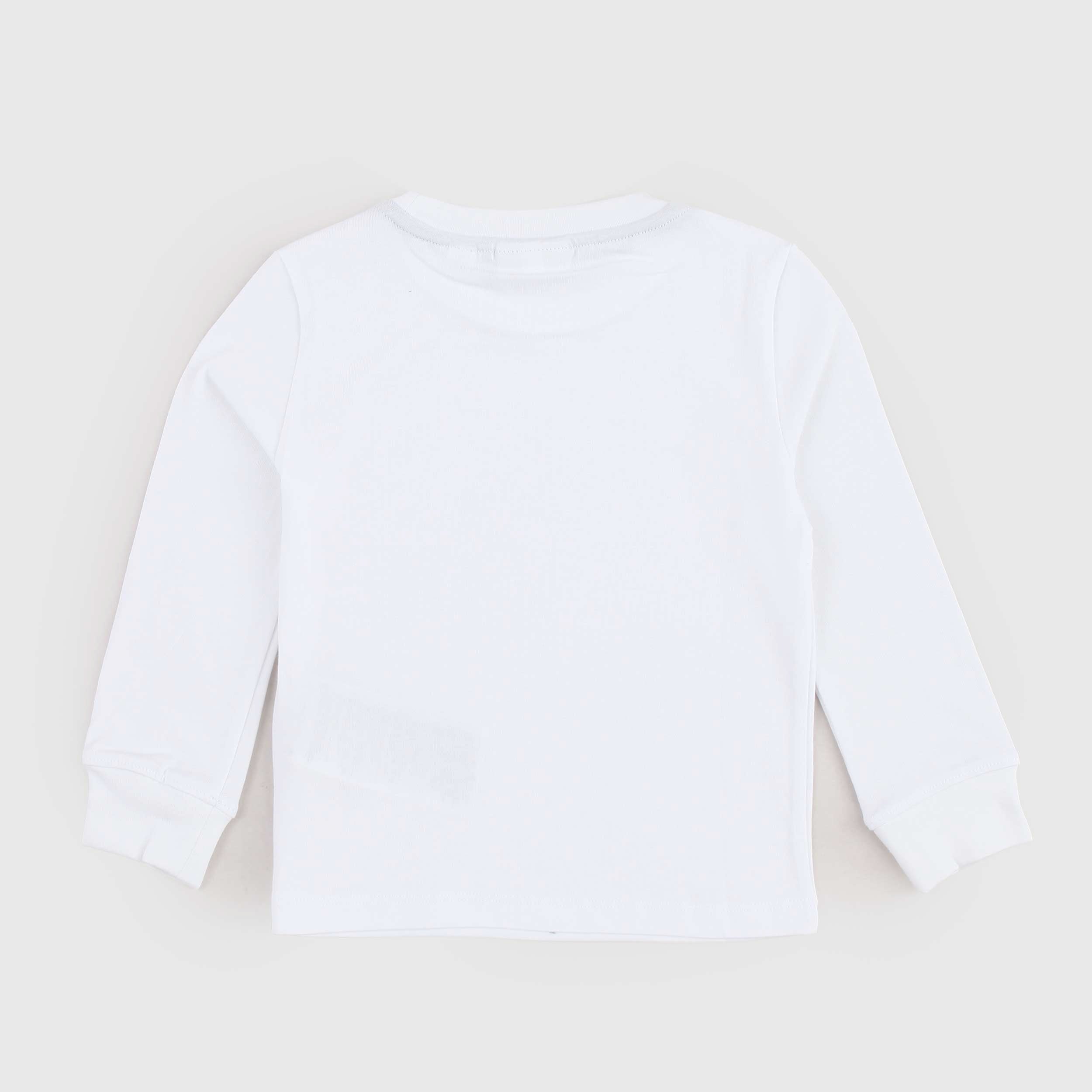 T-shirt Bianca a Manica Lunga per Bambini by LACOSTE