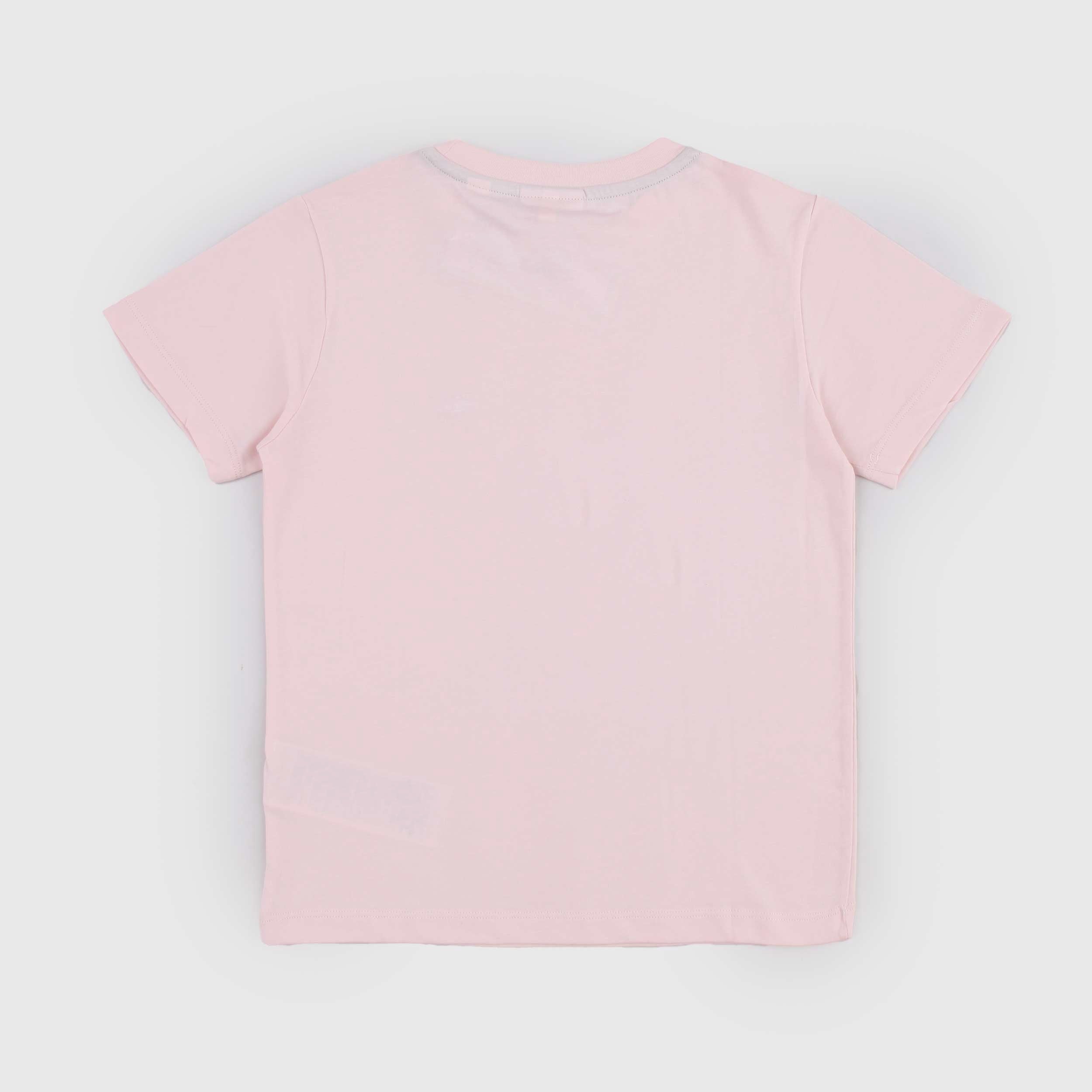 T-shirt Rosa Cipria con Targhetta Firmata LACOSTE