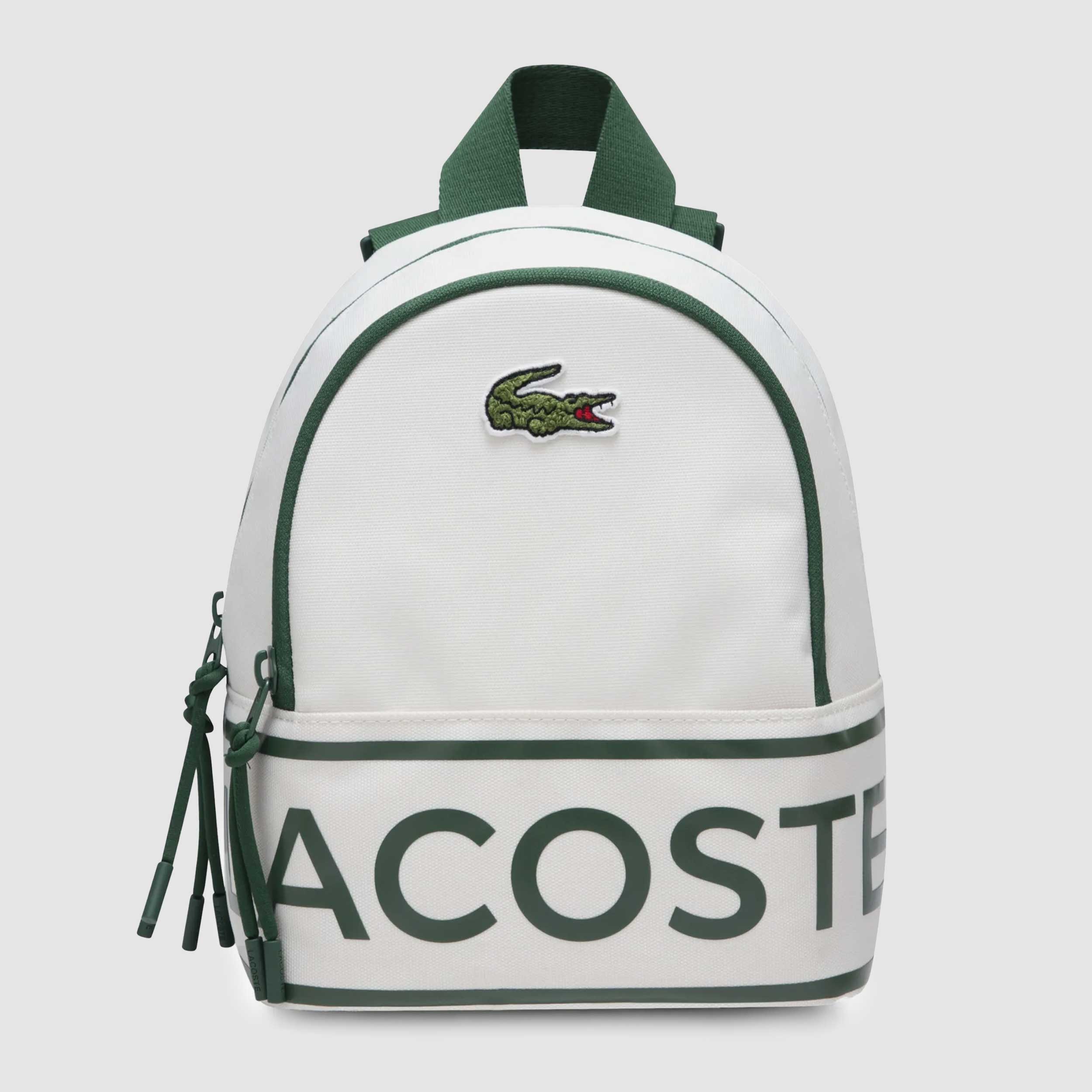 Zaino Verde con Stampa Logo Firmato LACOSTE