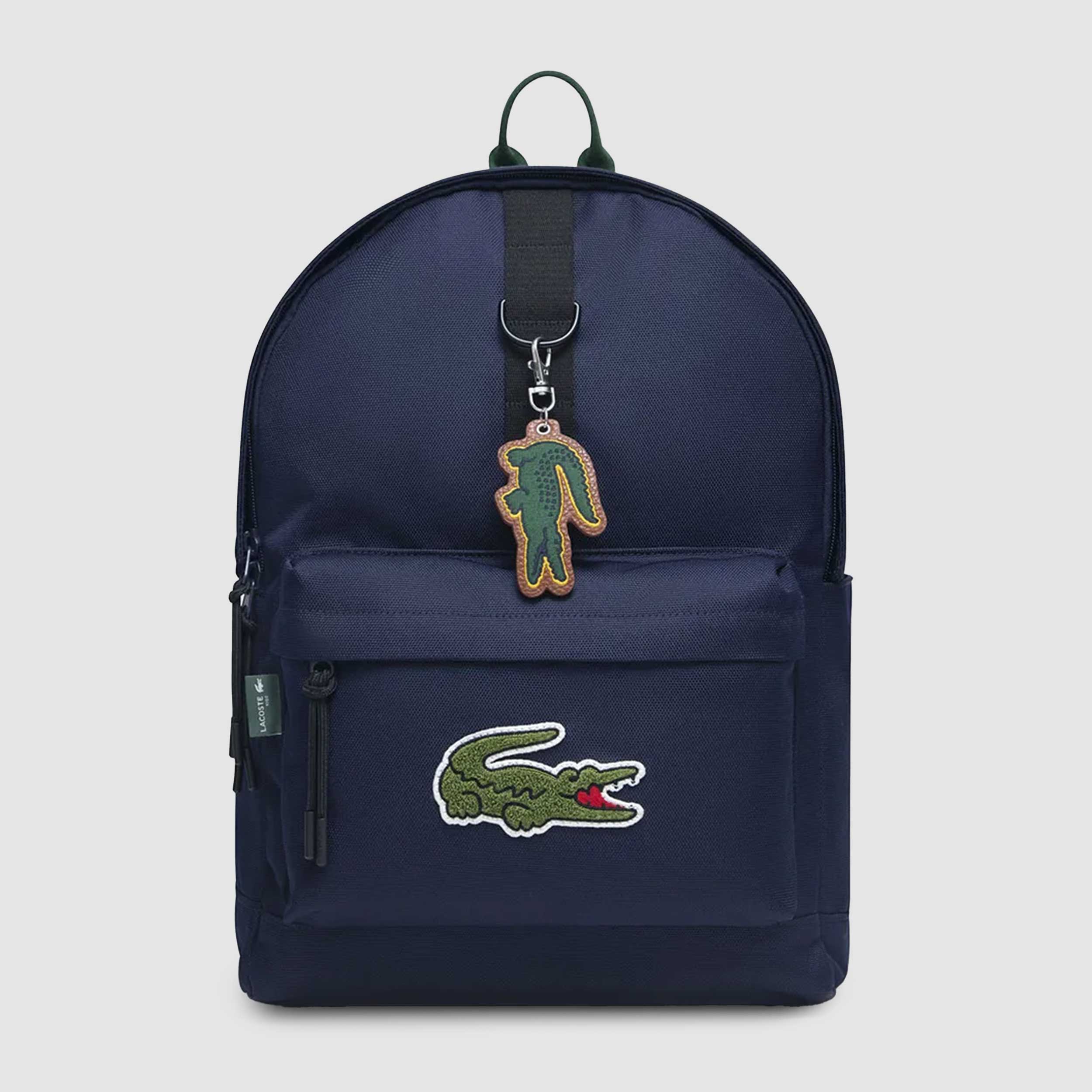 Zaino Blu con Coccodrillo Ricamato Firmato LACOSTE