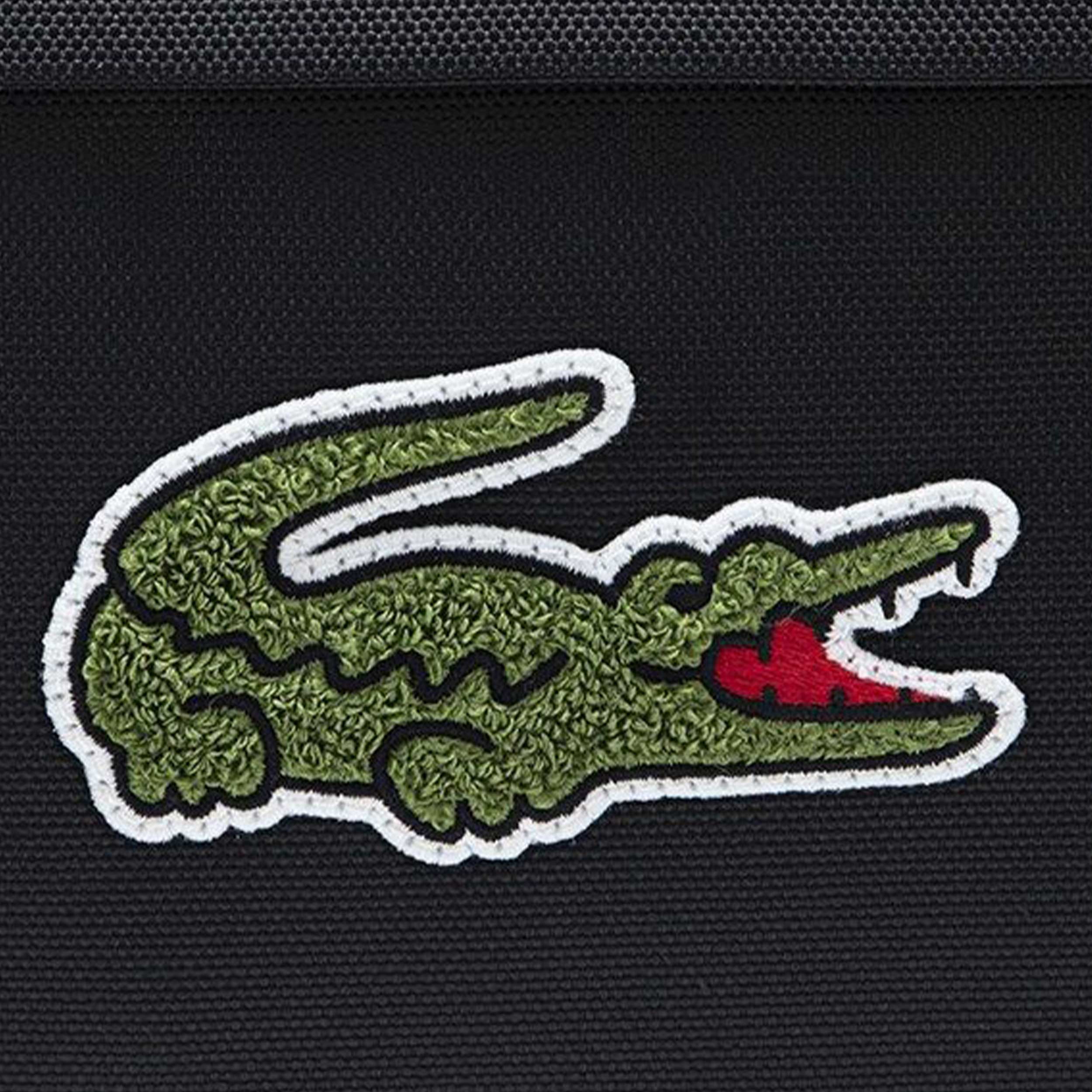 Core Solid Black Backpack with Signed Logo LACOSTE