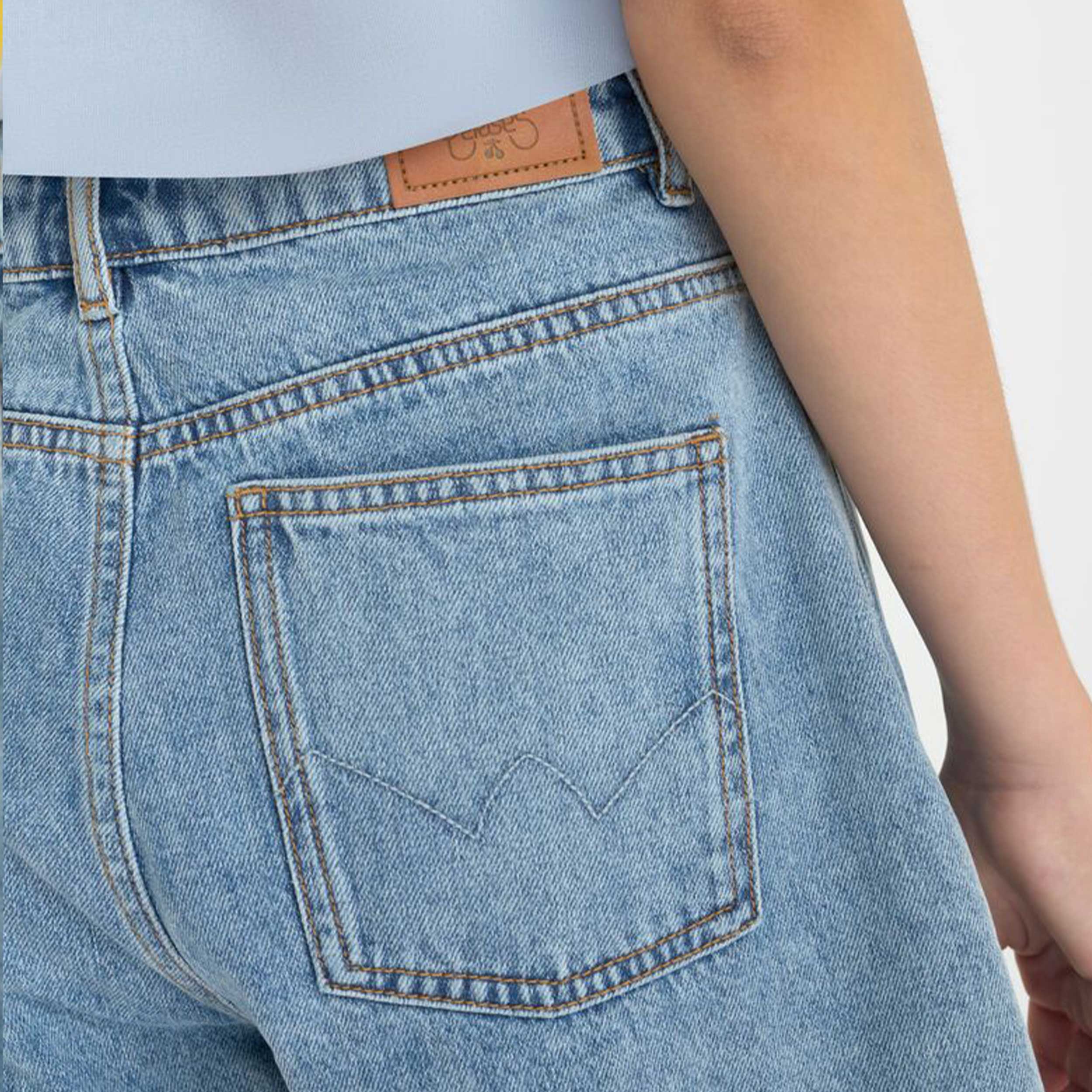 Pantaloncini di Jeans con Ricamo Cuore Firmati LE TEMPS DES CERISES
