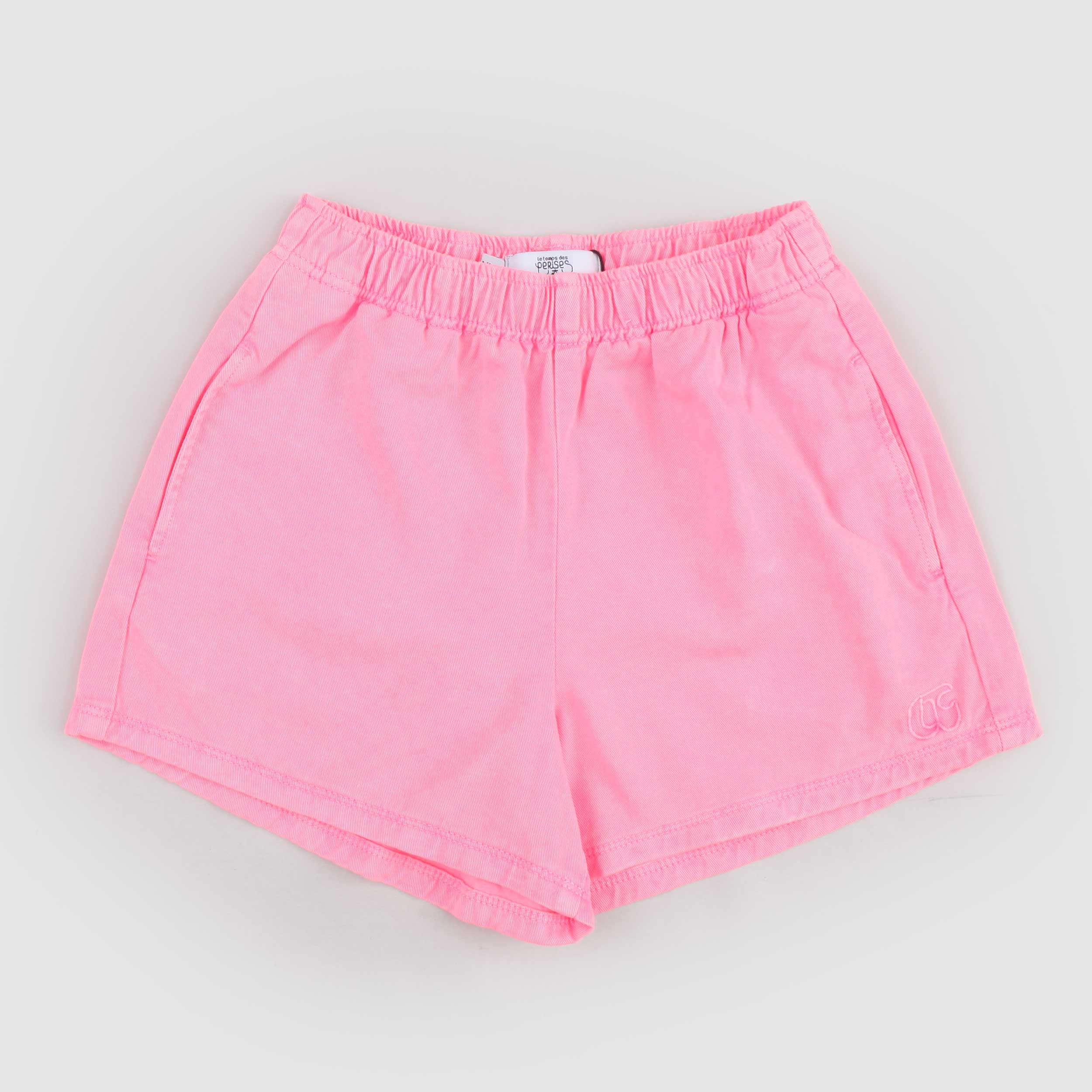 Pantaloncini con Effetto Denim Rosa Fluo Firmati LE TEMPS DES CERISES
