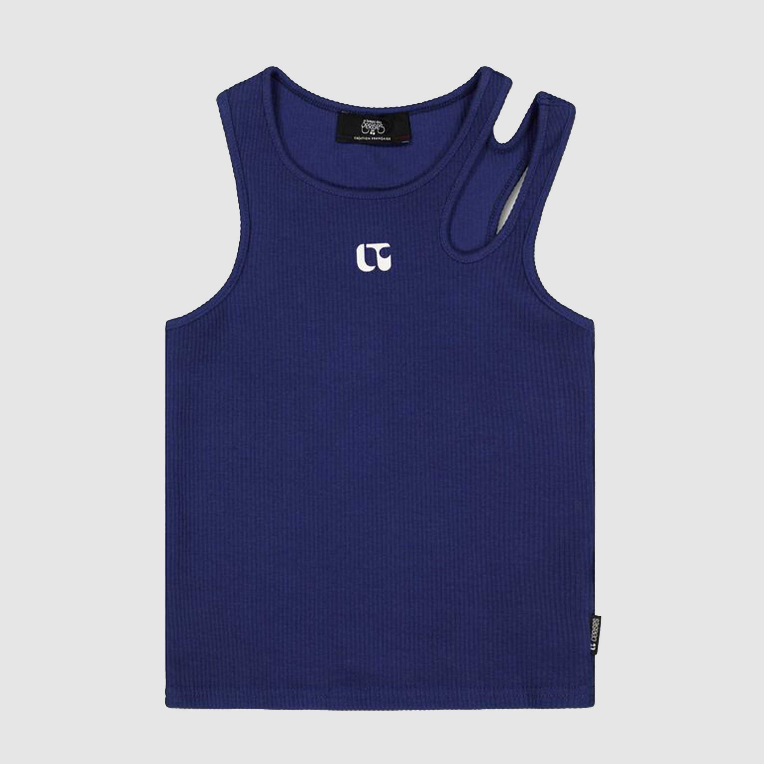 Canotta Blu con Monogramma Firmata LE TEMPS DES CERISES