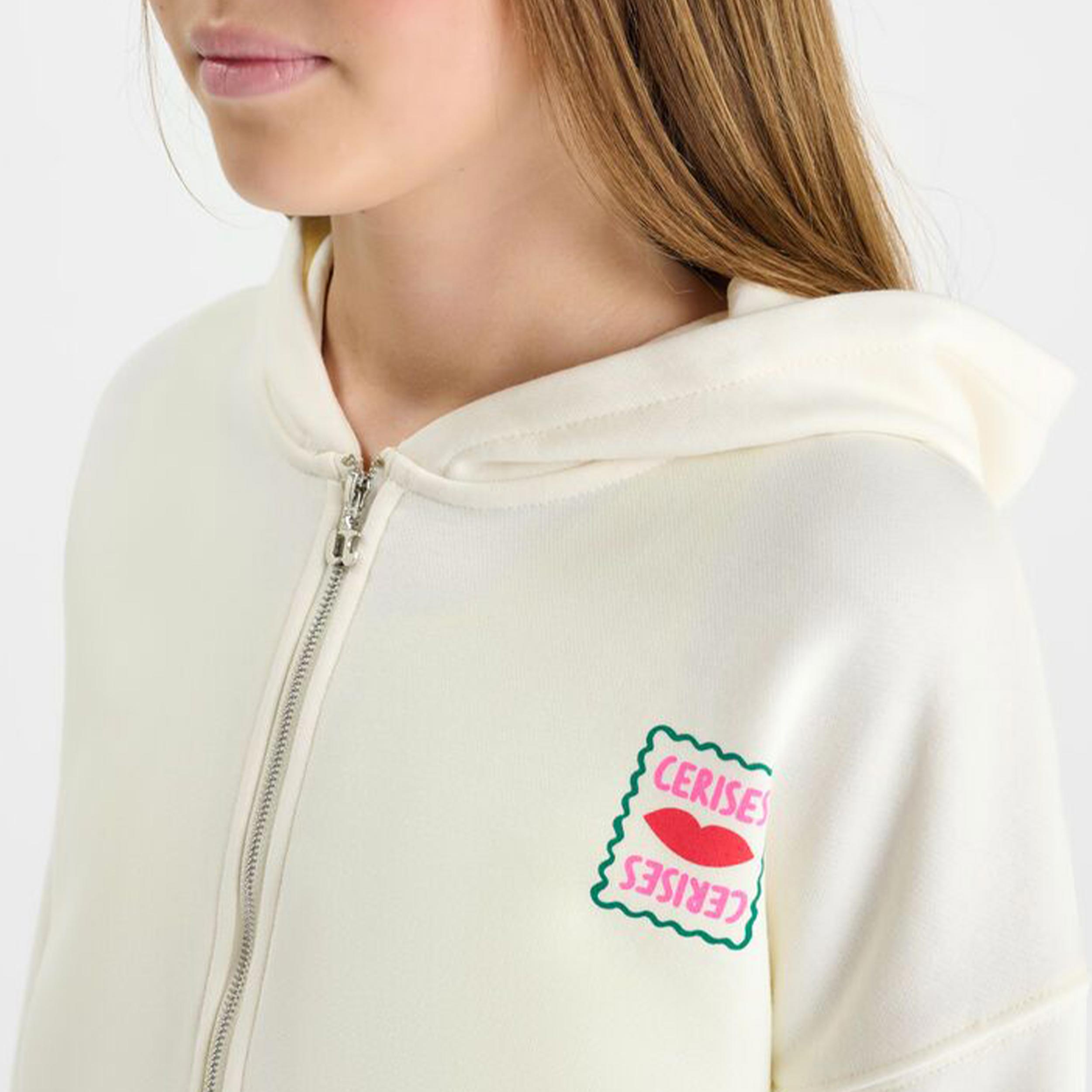 Felpa Bianca Taglio Dritto Firmata LE TEMPS DE CERISES