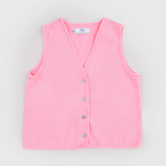 Fluorescent Pink Sleeveless Vest by LE TEMPS DES CERISES