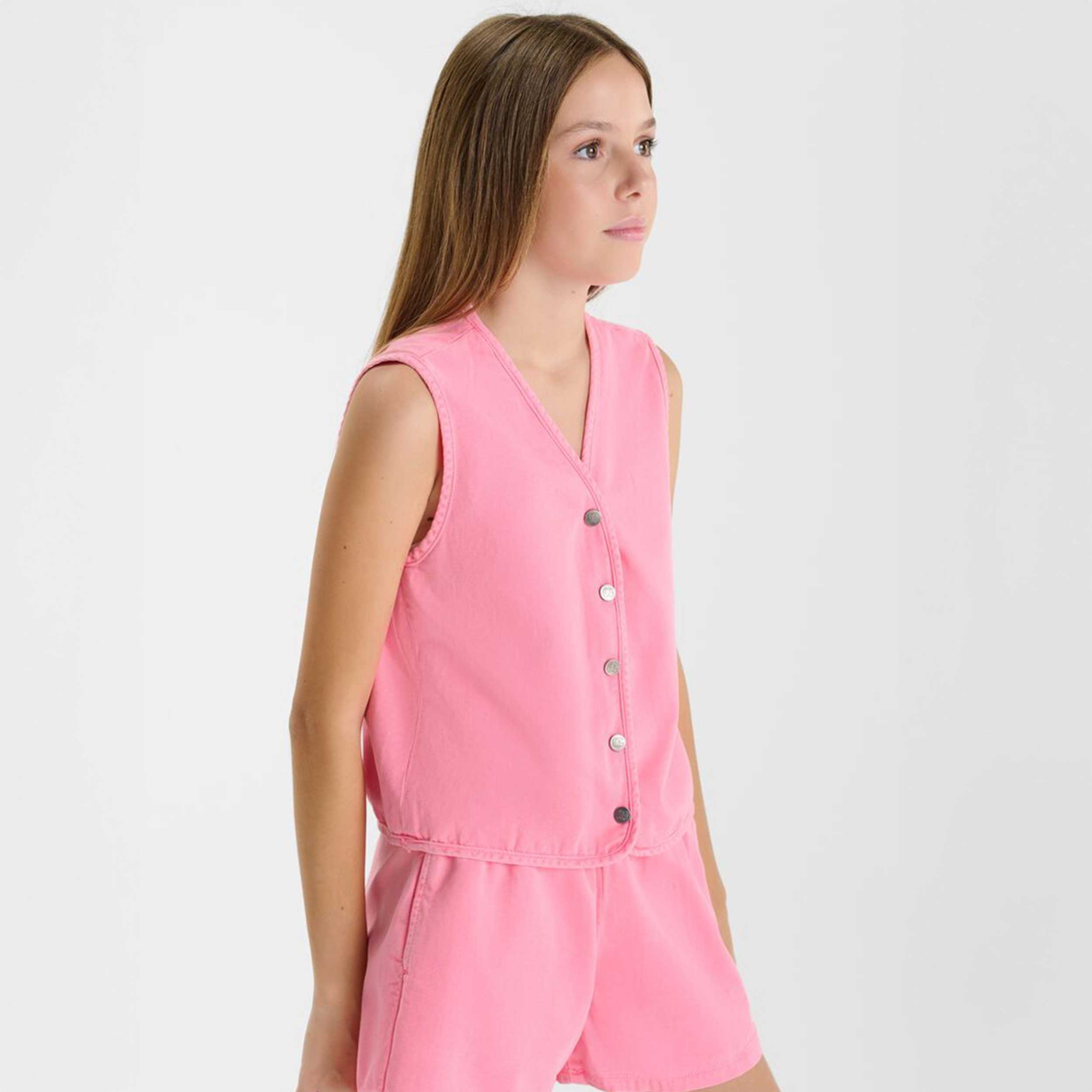 Gilet Rosa Fluo Smanicato Firmato LE TEMPS DES CERISES
