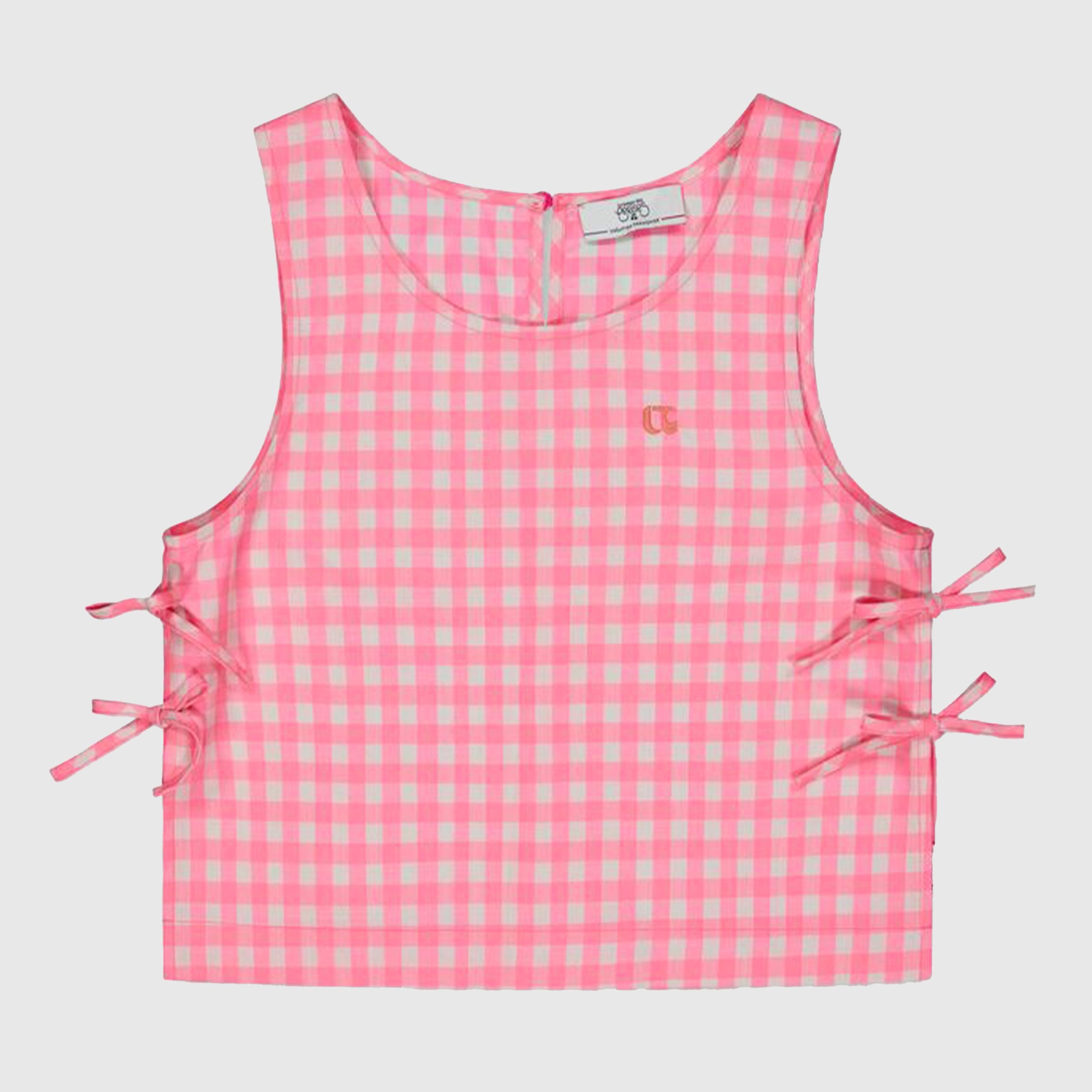 Top Bianco e Fucsia a Quadri Firmato LE TEMPS DES CERISES