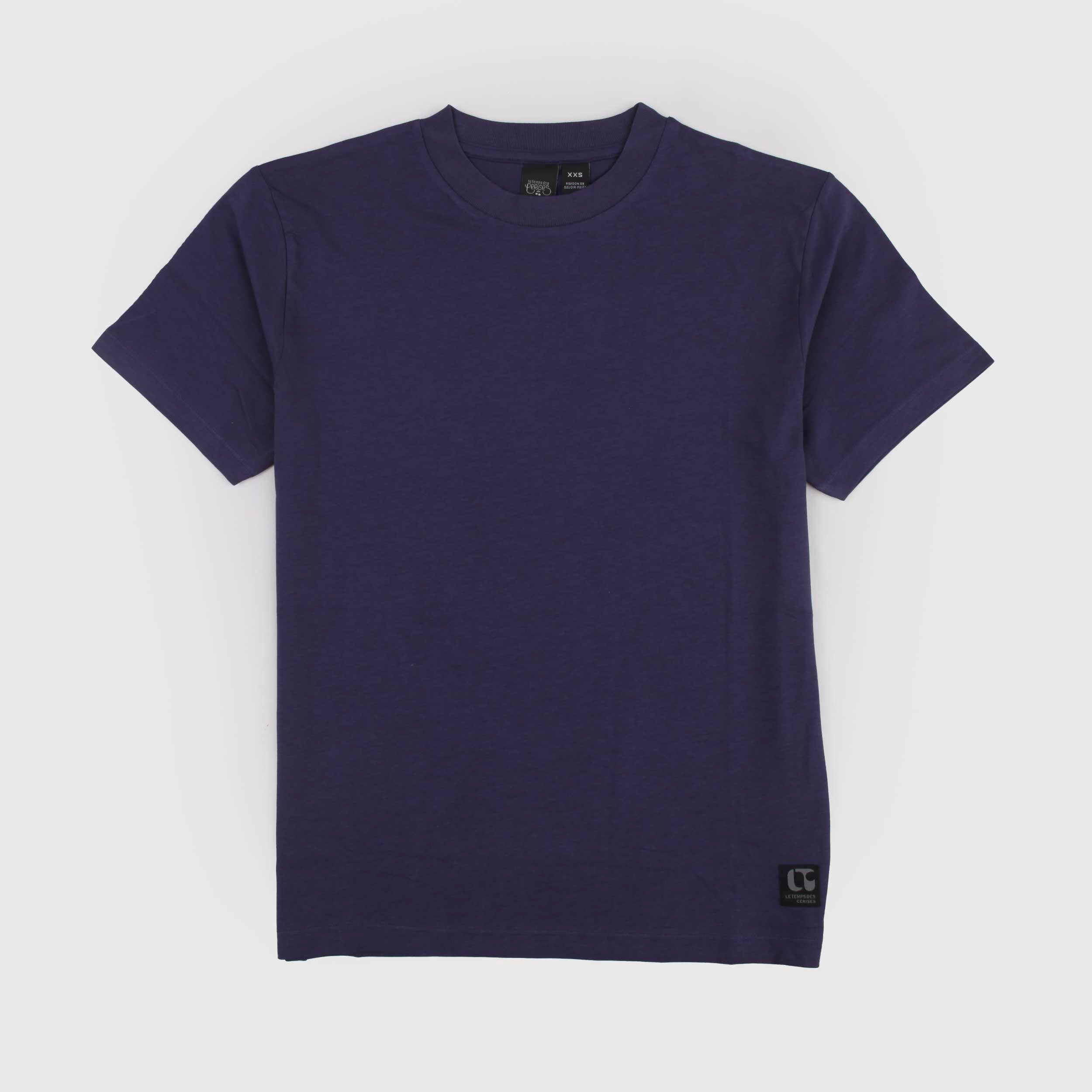 T-shirt Blu con Piccolo Logo Firmata LE TEMPS DES CERISES